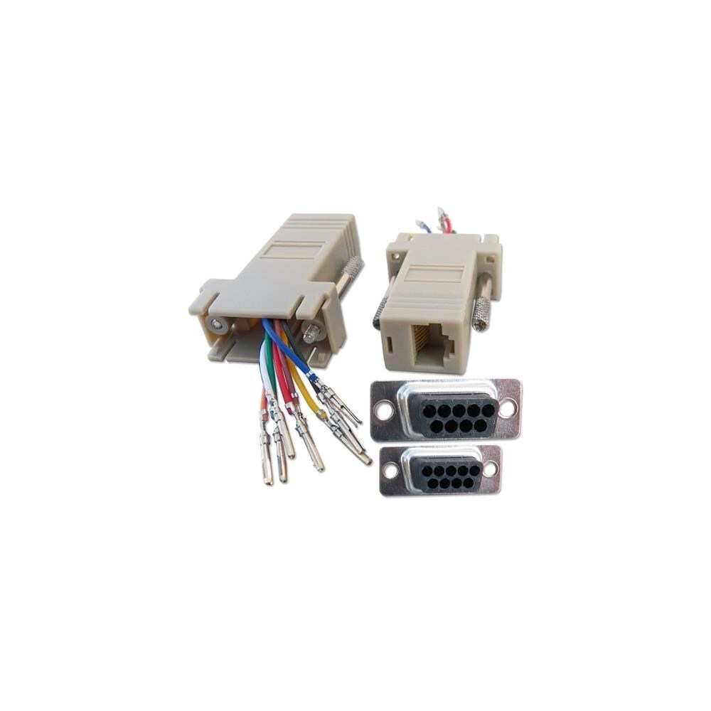  ZX9QVS519 DB9 Female to RJ45 Female Serial and Terminal Modular Adaptor