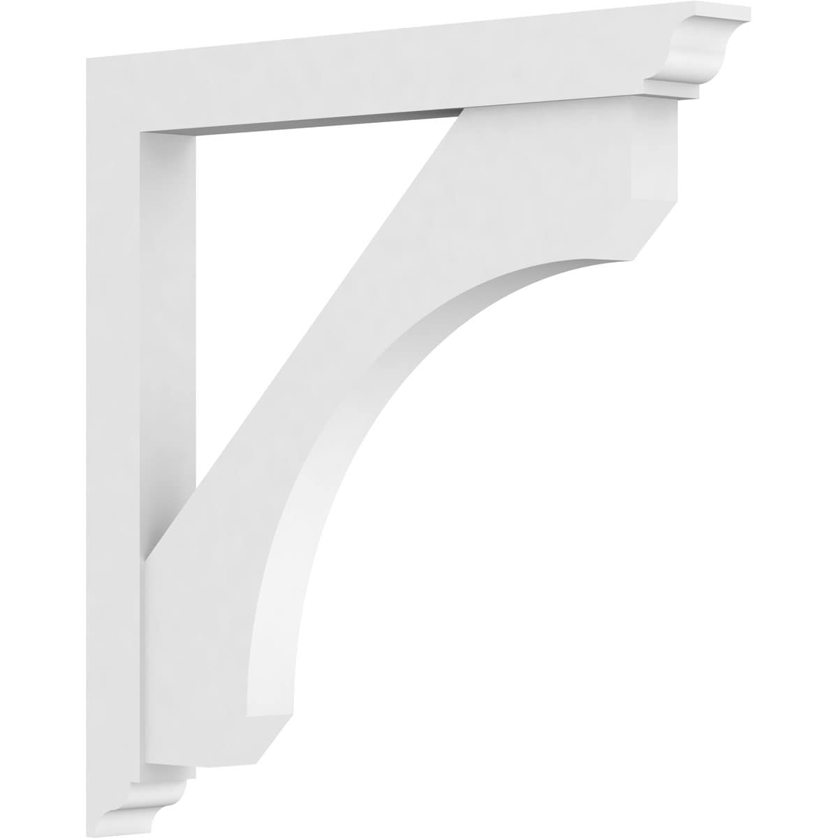 Ekena Millwork BKTP03X30X30LEC01 Standard Legacy 3-in x 30-in x 30-in White PVC Standard bracket