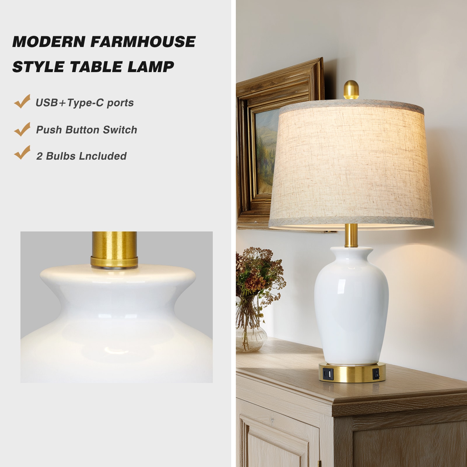 UrFurnishings TD-443 Table-Lamps - View #6