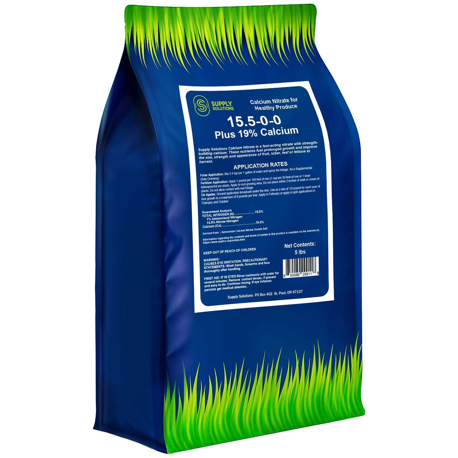 Supply Solutions -  Calcium Nitrate 15.5 0 0 + 1percent Ca  Fast Acting Water Soluble Fertilizer ...