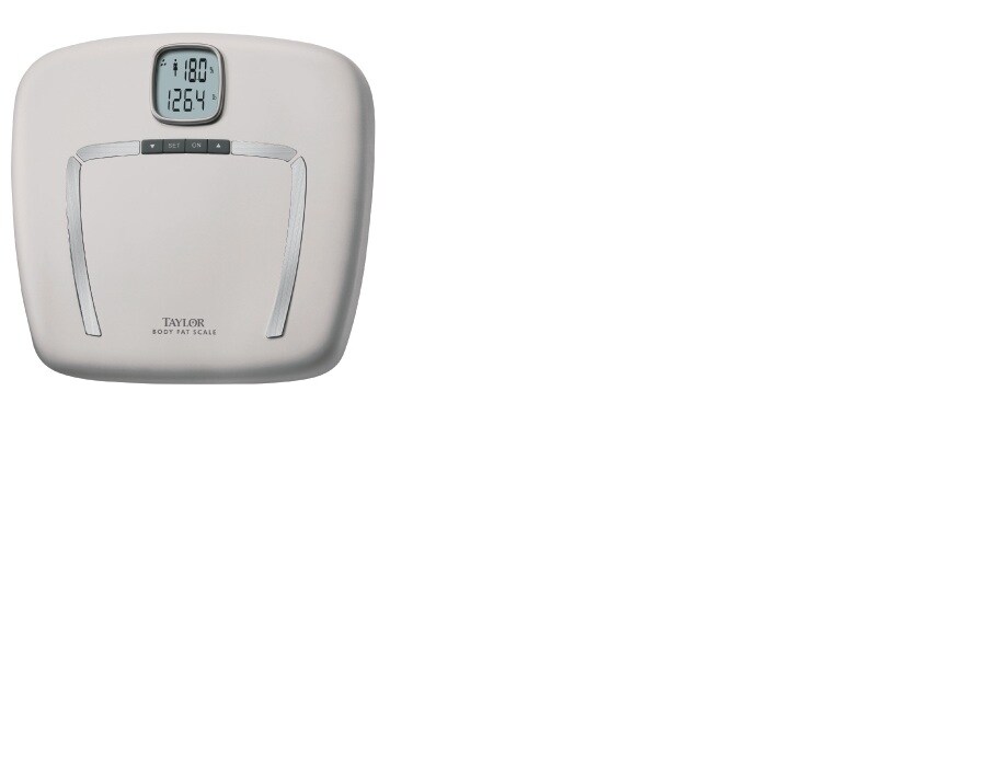 Taylor 57584192F 440 lbs. Digital Glass Bathroom Scale with Body Fat Indicator