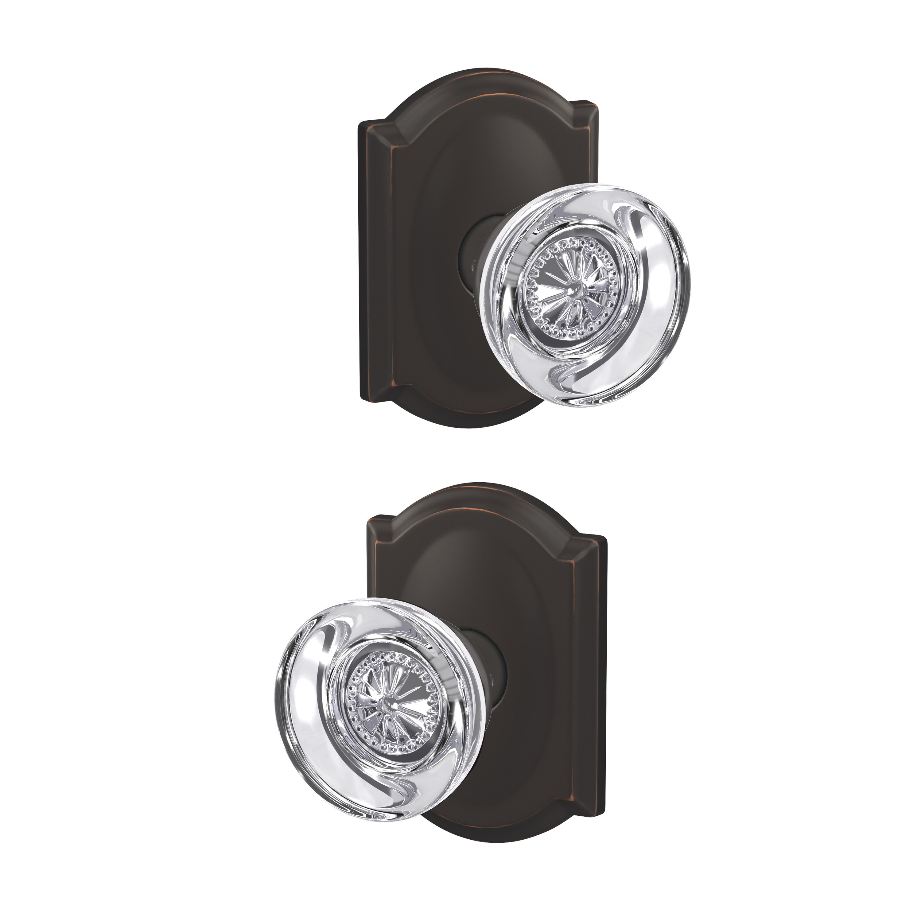 Schlage Custom Hobson - Camelot Aged Bronze Interior or Bed/Bath Hall ...