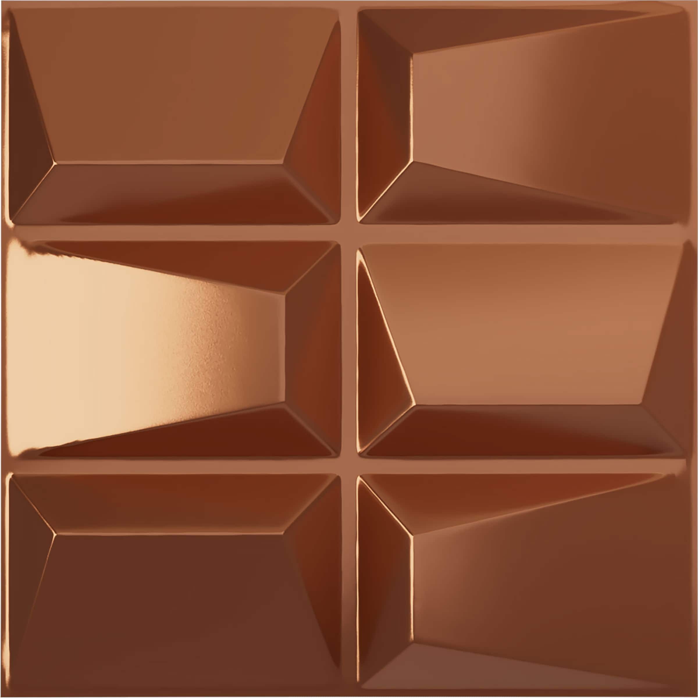 Ekena Millwork WP20X20STBCO-CASE-12 19-5/8-in x 19-5/8-in Embossed Paintable/Stainable Copper PVC Wall Panel ( 12 -Pack, Covers 32.04-sq ft )