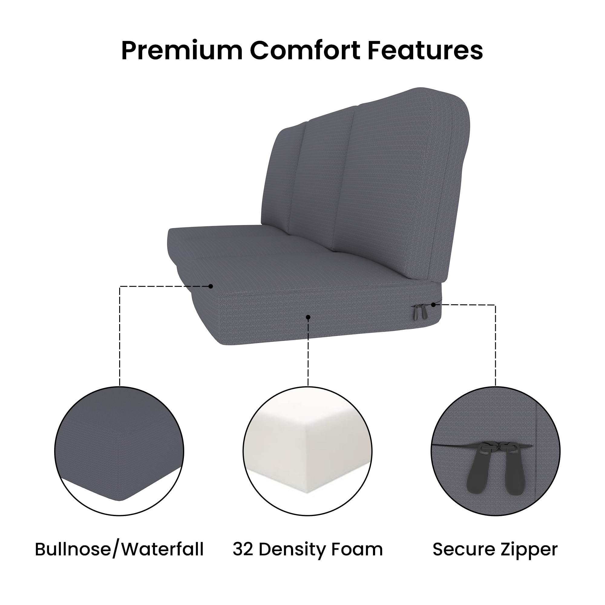 Covers & All CUSH6003S-CRCG Patio-Furniture-Cushions - View #4