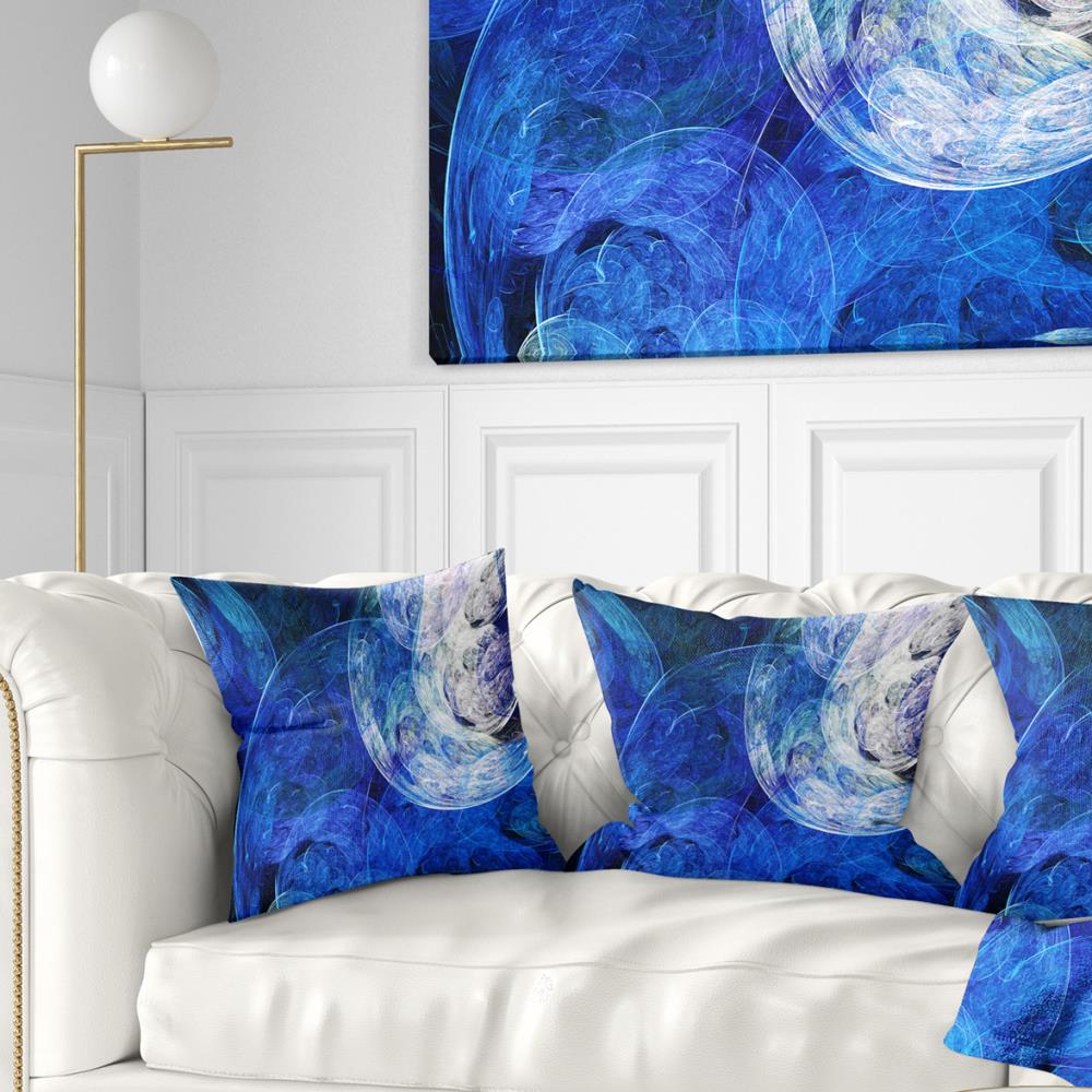 Designart CU8039-18-18 18-in x 18-in Blue Indoor Decorative Pillow