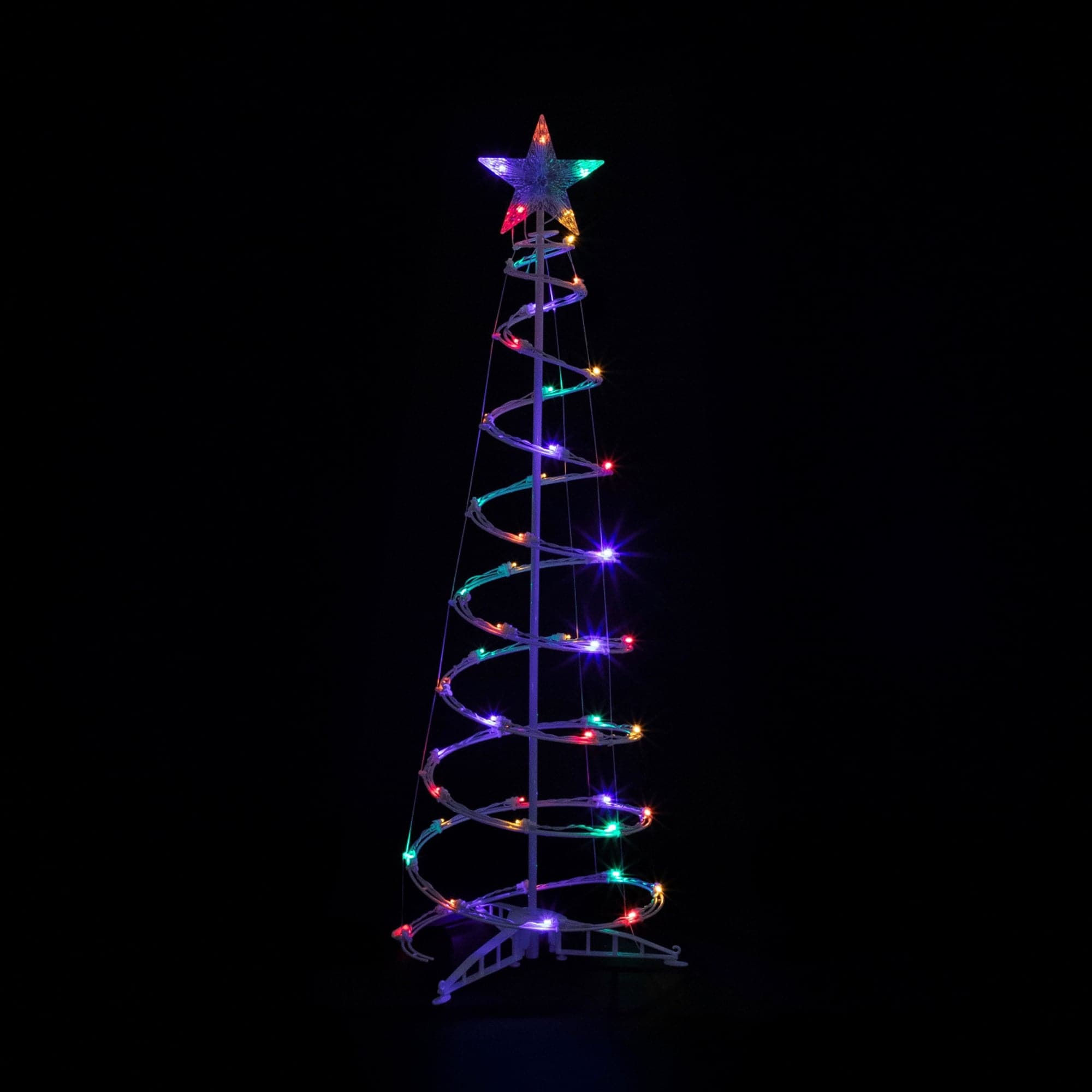 Northlight LED Lighted Spiral Outdoor Christmas Tree - 4 feet - Multi Lights