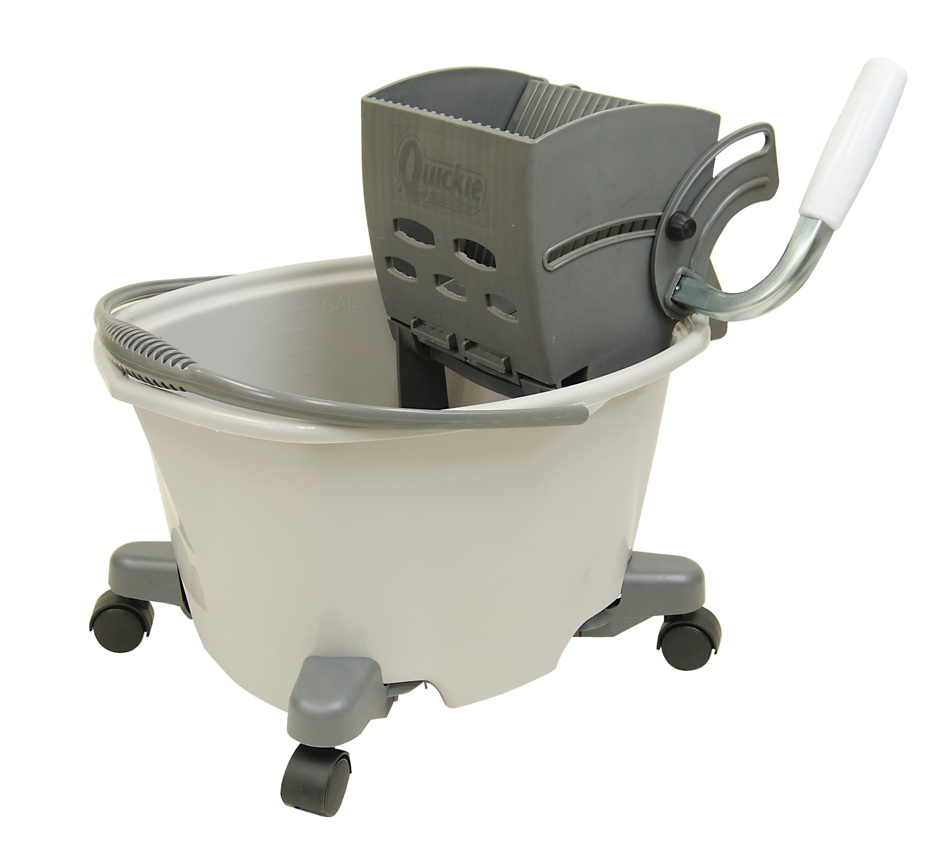 Quickie 5-Gallon Mop Wringer Bucket, White