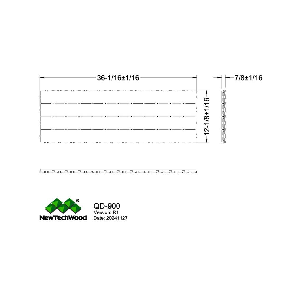 NewTechWood US-QD-SC-2-900-ZX-WN Deck-Tiles - View #2
