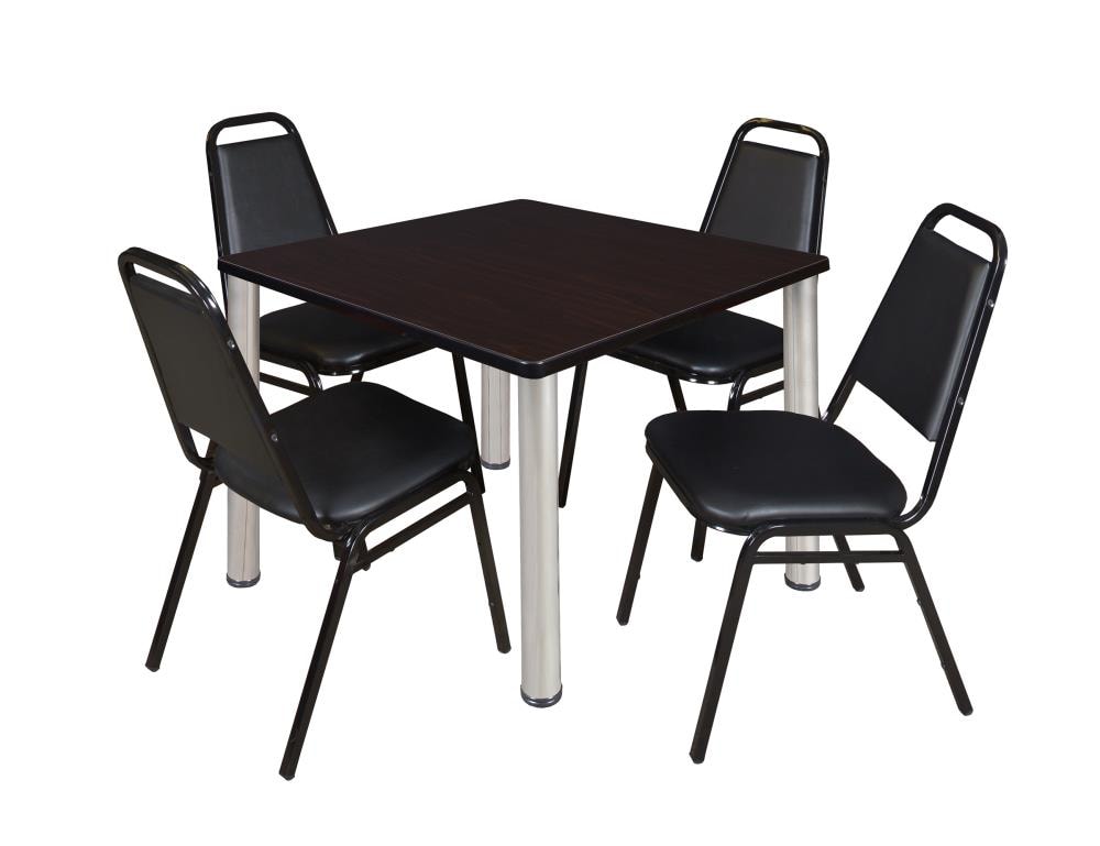 Regency TB3636MWBPCM29BK Breakroom Brown 4-Person Training Table (36-in W x 29-in H)