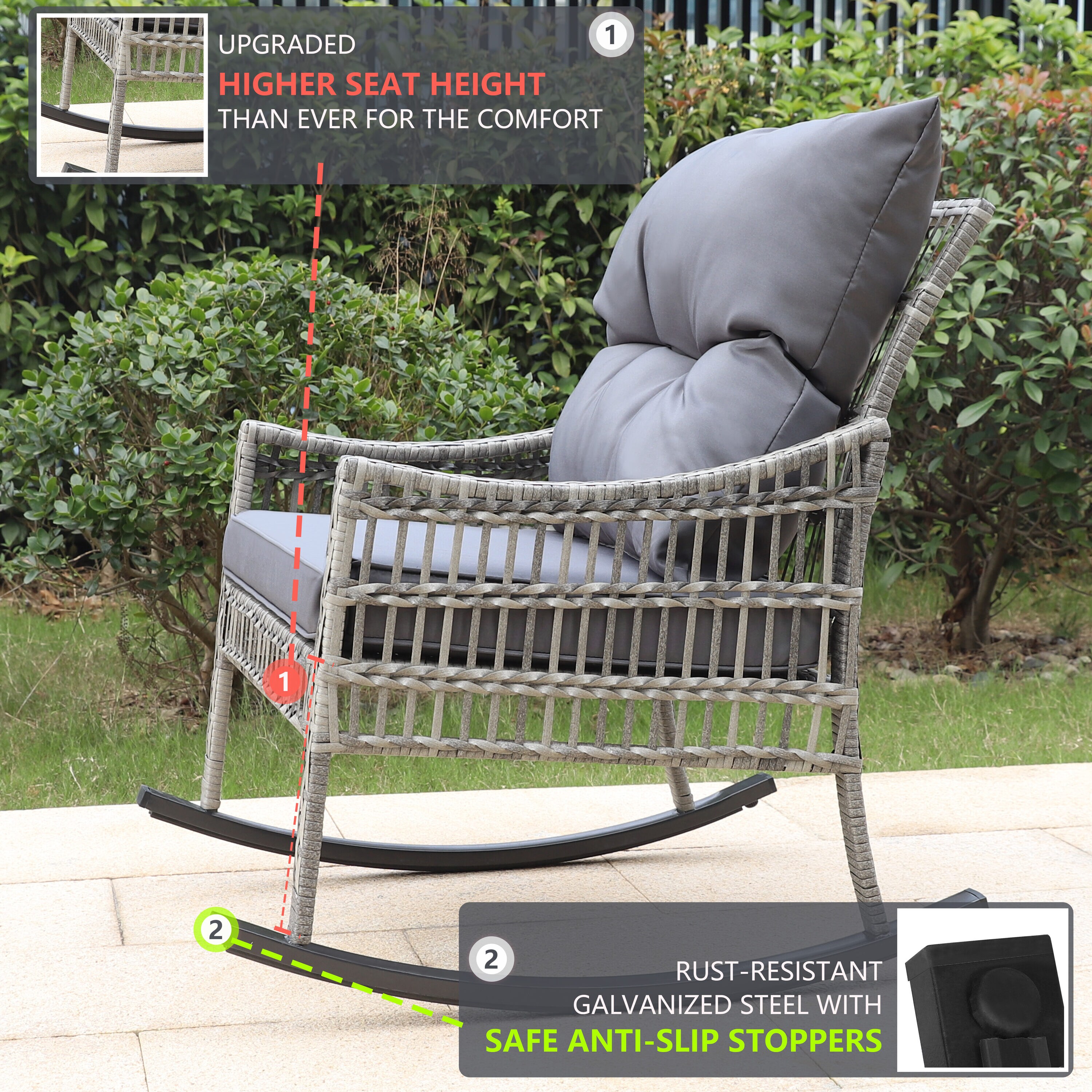 VEIKOUS PG0206-01BN-18 Patio-Chairs - View #7