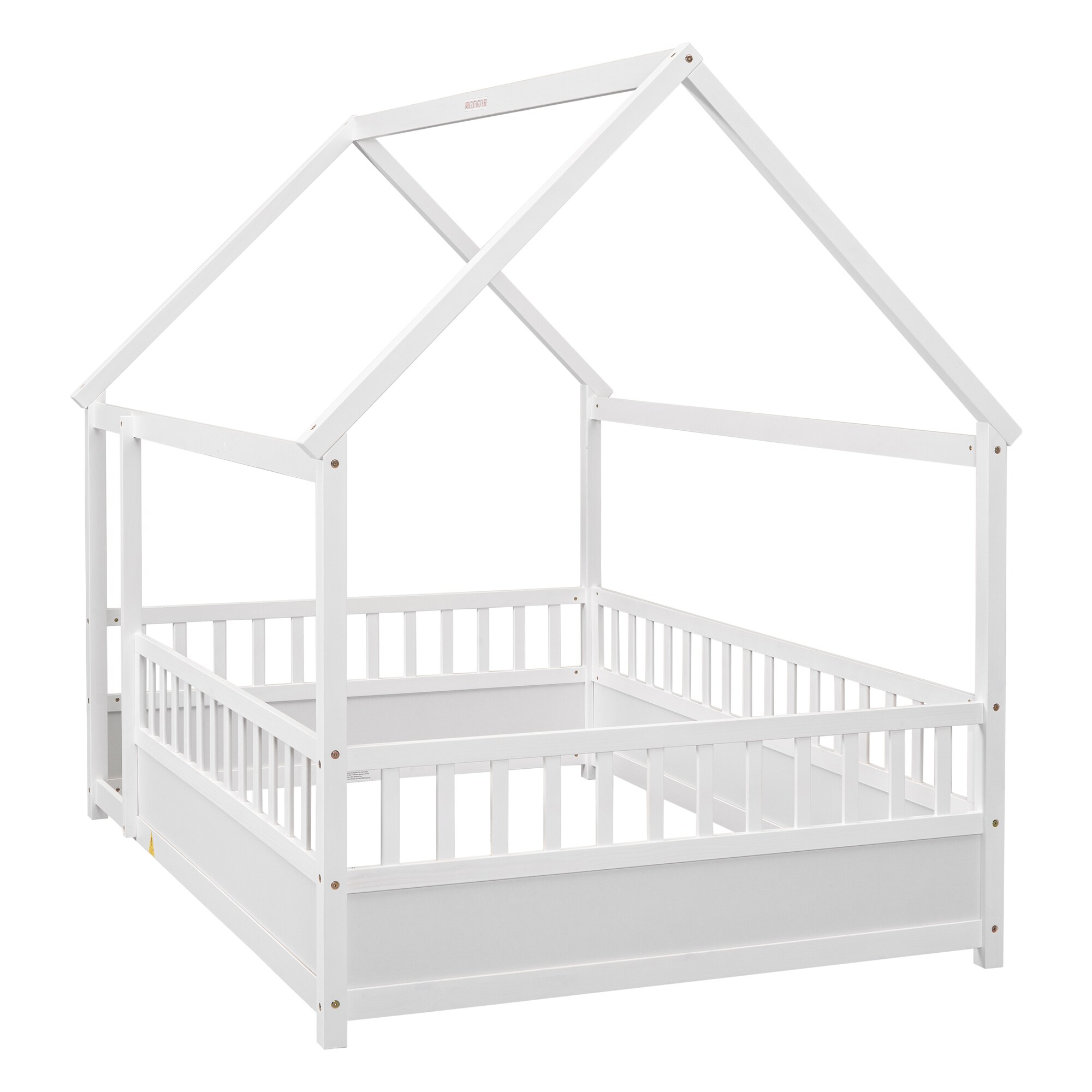 Clihome White Twin Wood Bed Frame in the Beds department at Lowes.com
