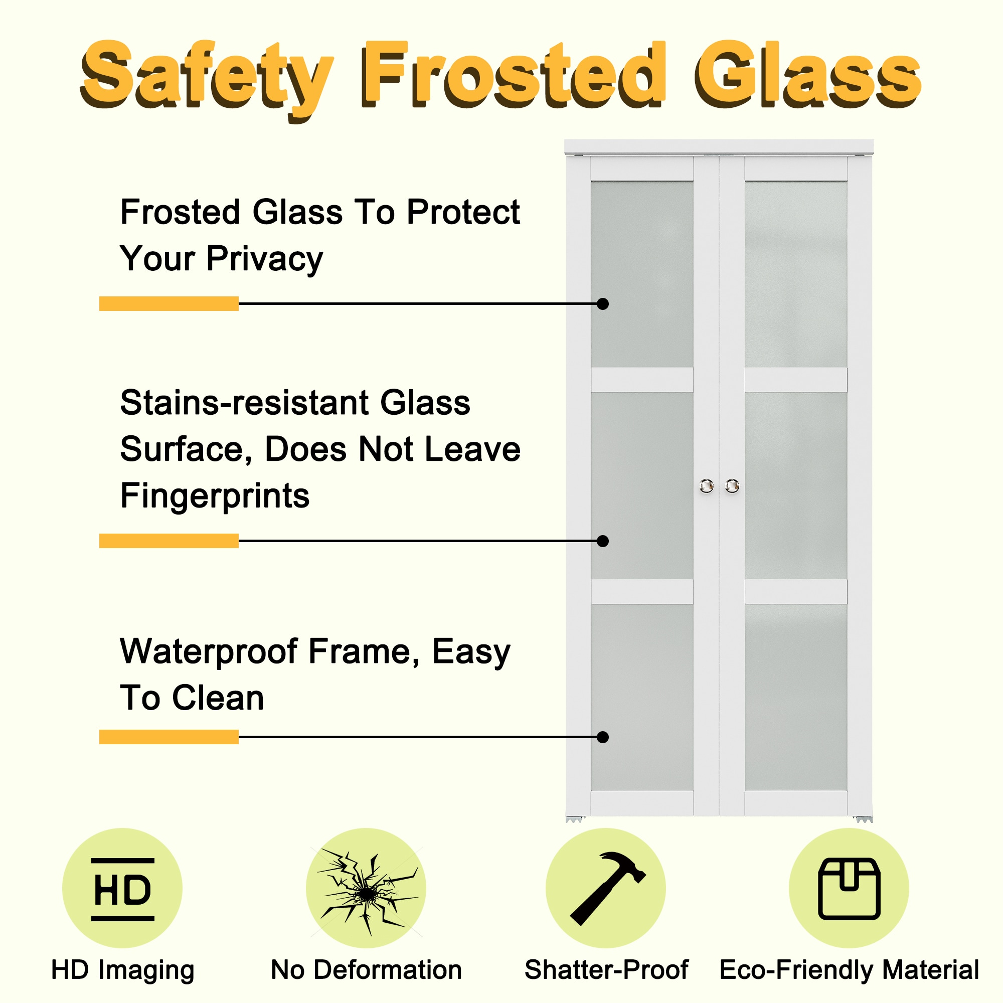 JUJUBON IN-CD-PIPV-3L-36 Bifold-Sliding-Closet-Doors - View #6