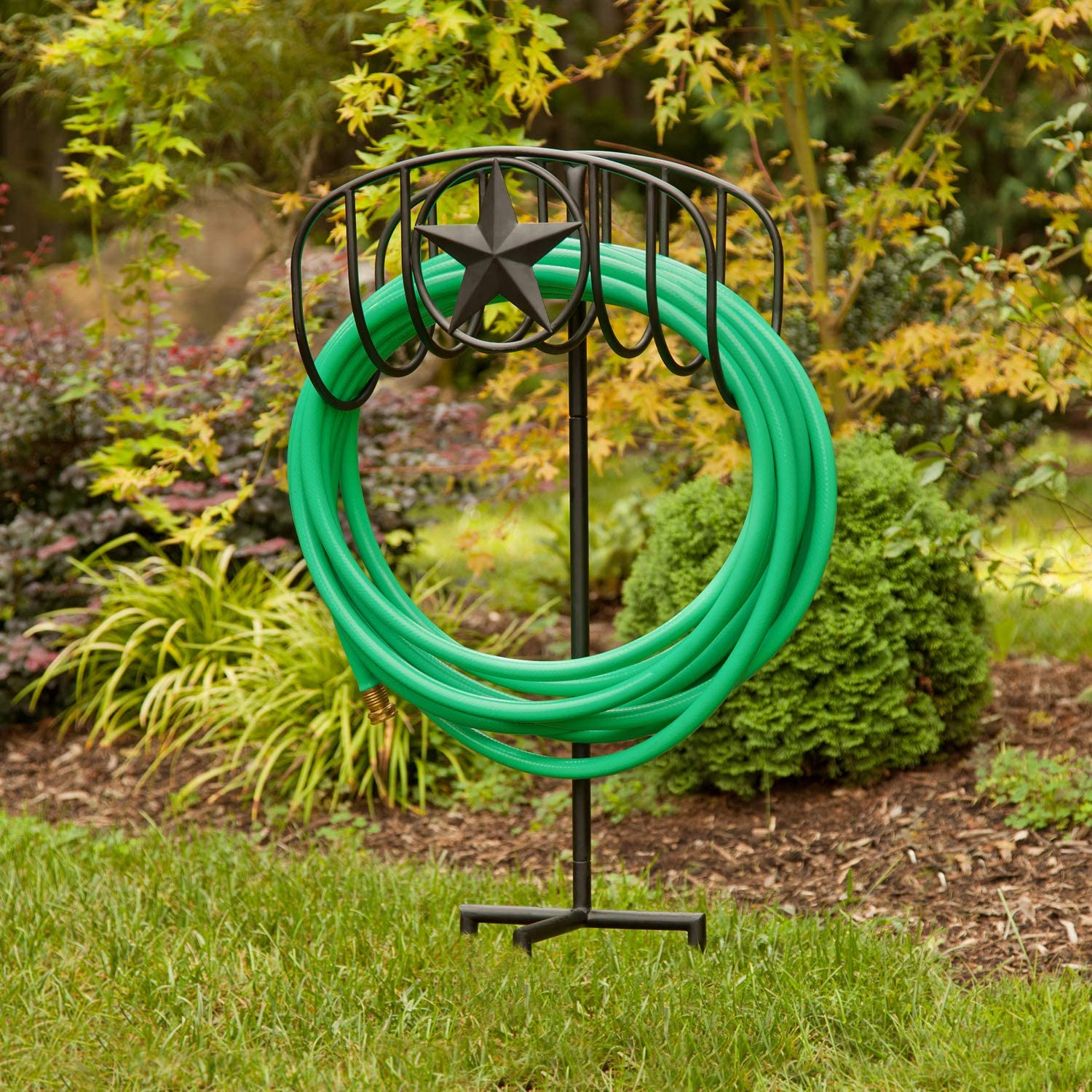 Liberty Garden Americana hose stand Steel 125-ft Stand Hose Reel in the  Garden Hose Reels department at