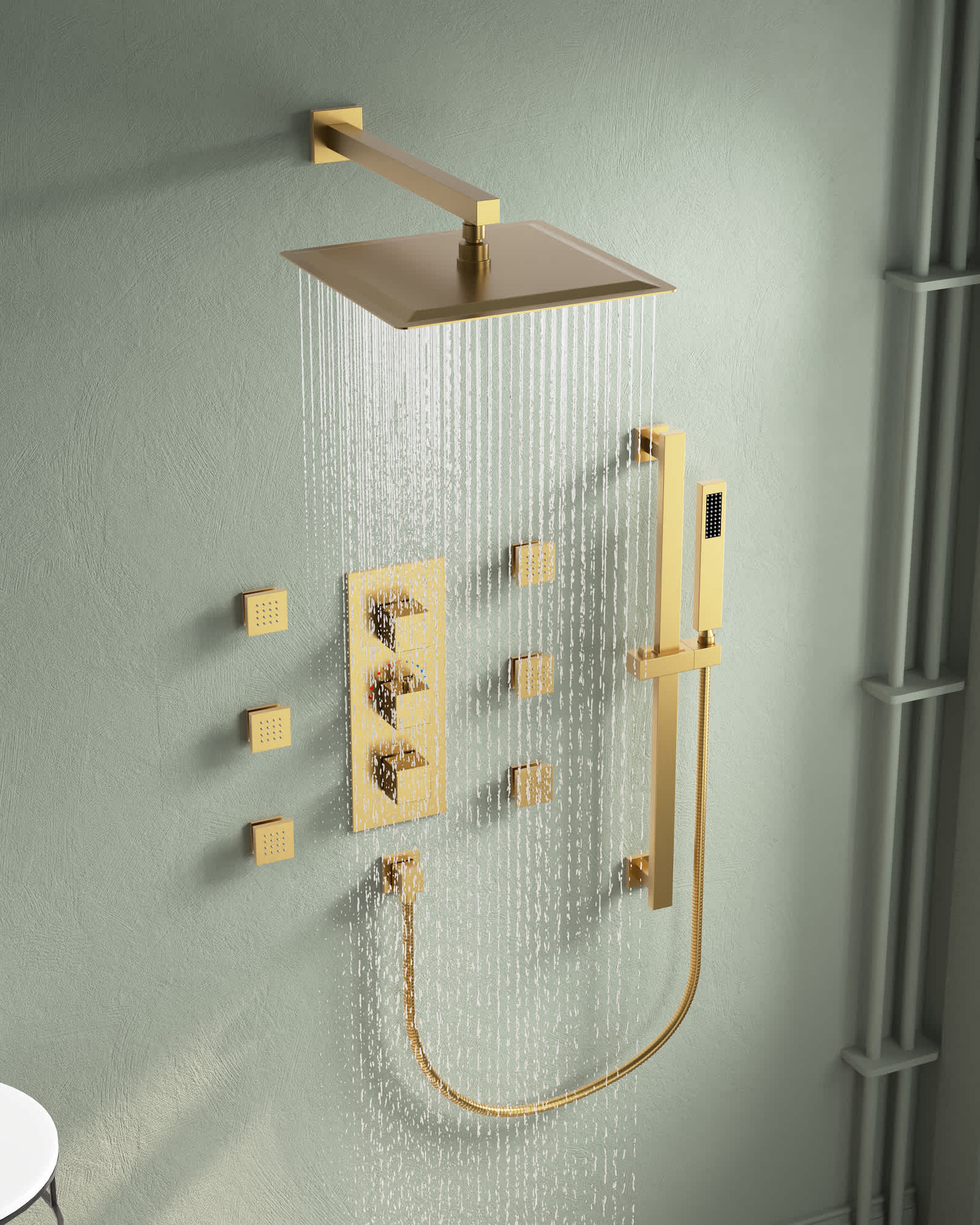 EVERSTEIN SFS-1016-GD12 Tub-Shower-Faucets - View #12