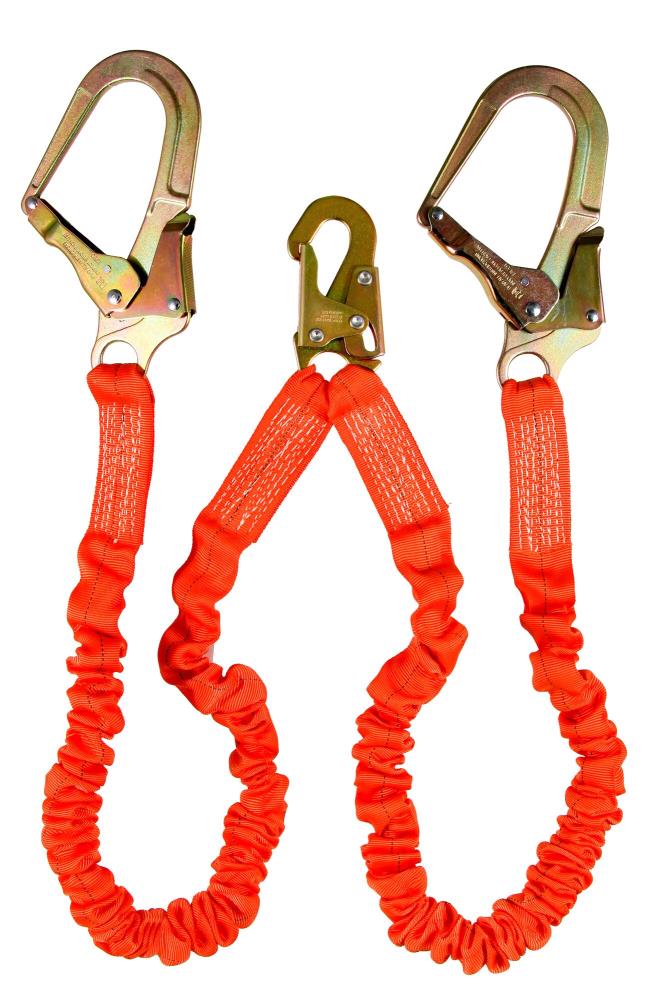 Guardian Fall Protection Lightweight and Durable Steel Rebar Hook Lanyard,  Double Leg, Large, Orange in the Safety Accessories department at