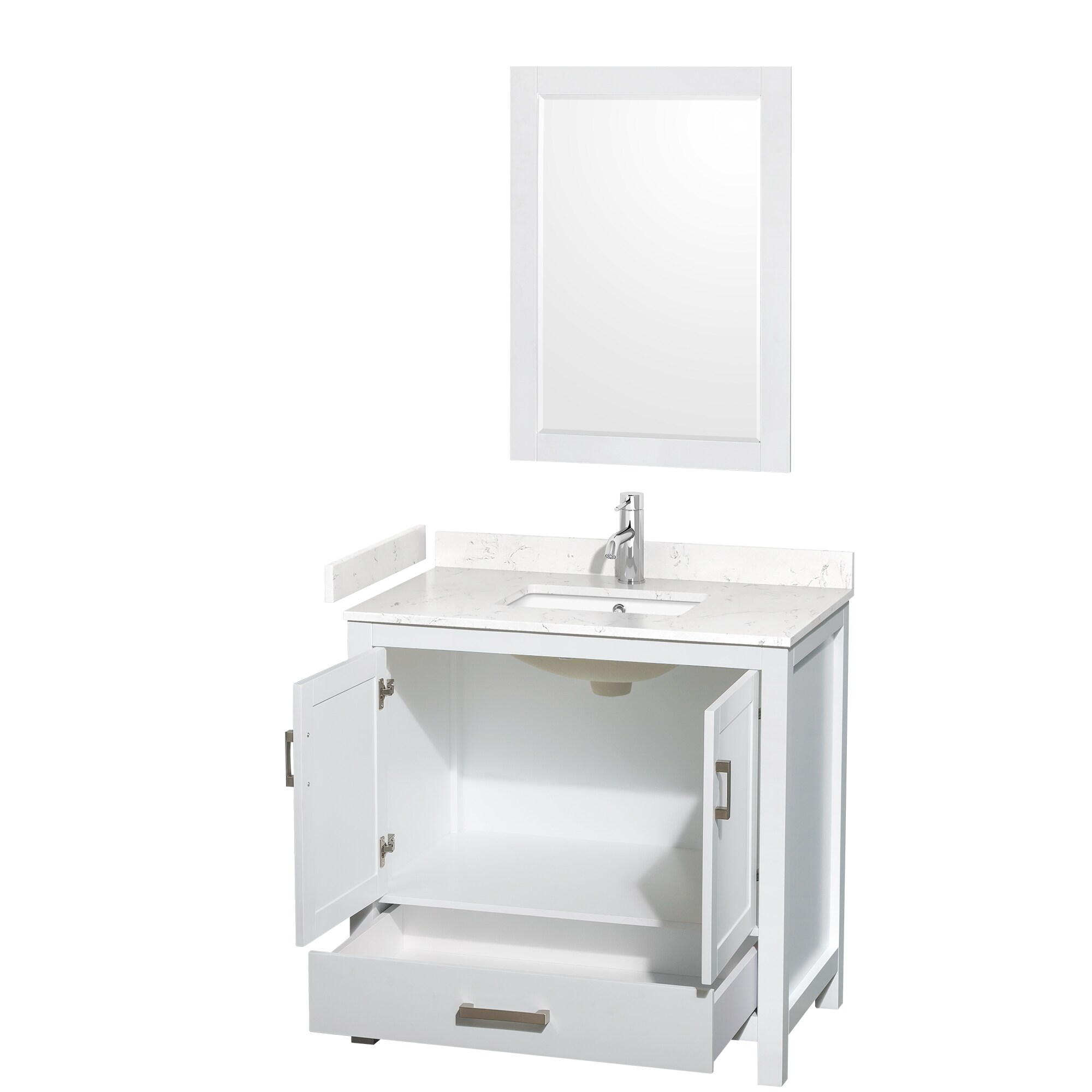 Wyndham Collection WCS141436SWHC2UNSM24 Bath-Vanity-Combo - View #2