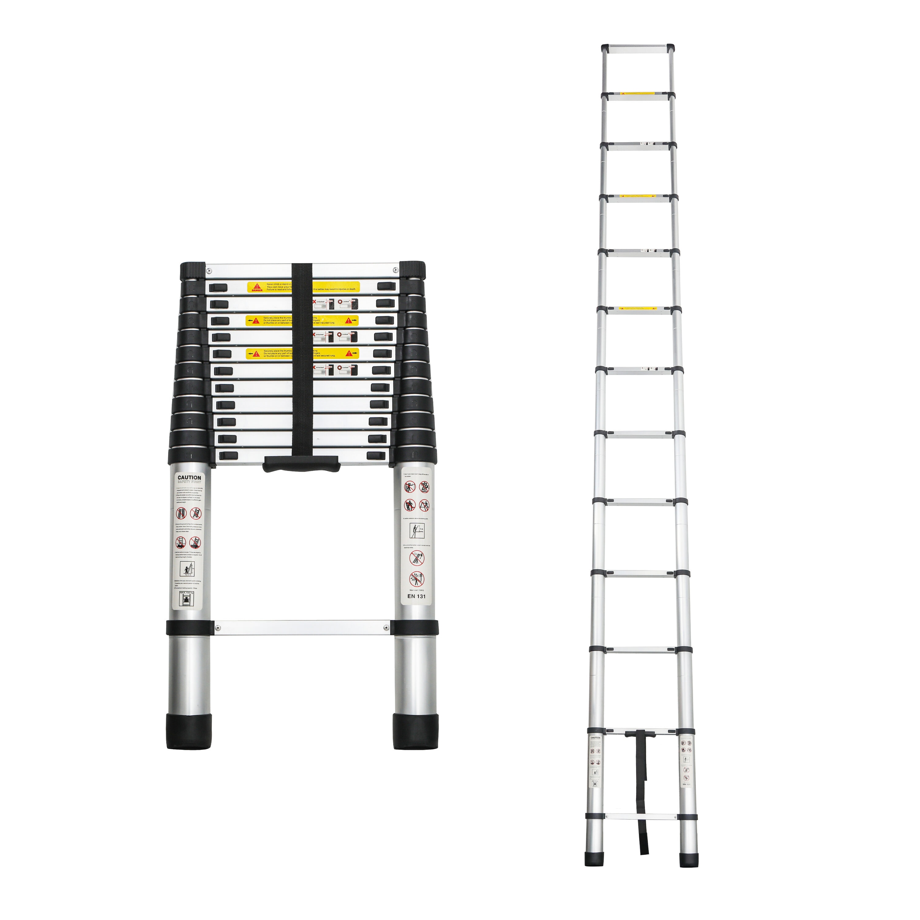 EFCUT Telescoping Ladder 16.5 ft Aluminum Extension Ladder with Stabilizers Non Slip Feet Portable Folding Ladder 330 lb Capacity for Home Outdoor Work