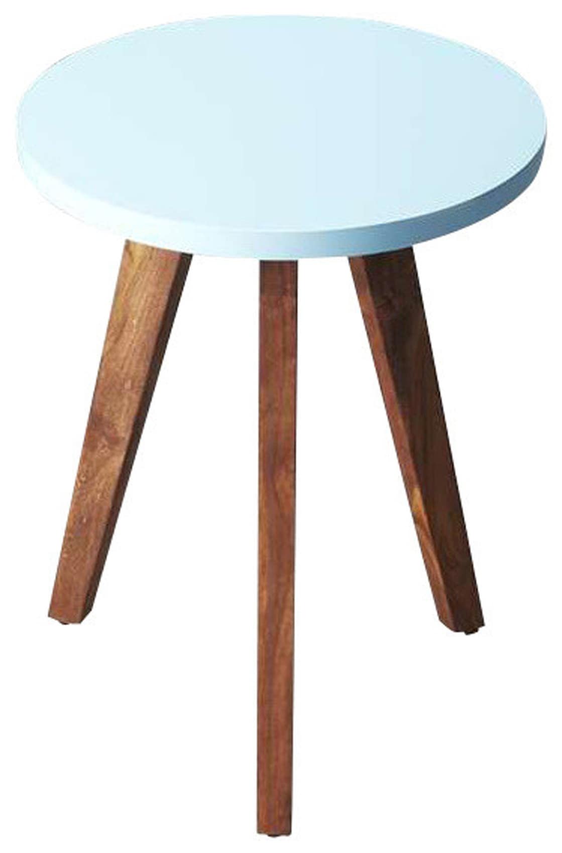 HomeRoots 4000488912 16-Inches W x 20-Inches H Multi Color Wood veneer Round Modern End Table Assembly Required