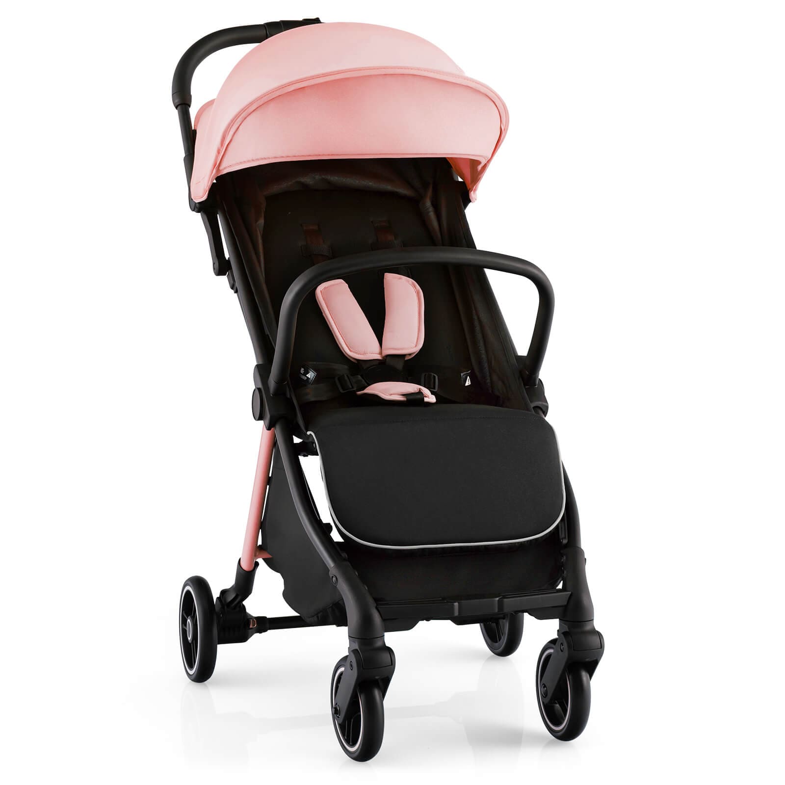 Slickblue Folding Baby Stroller with Adjustable Backrest and Anti Shock Wheels for Indoor Outdoor Sidewalk or Travel -Available in Multiple Colors