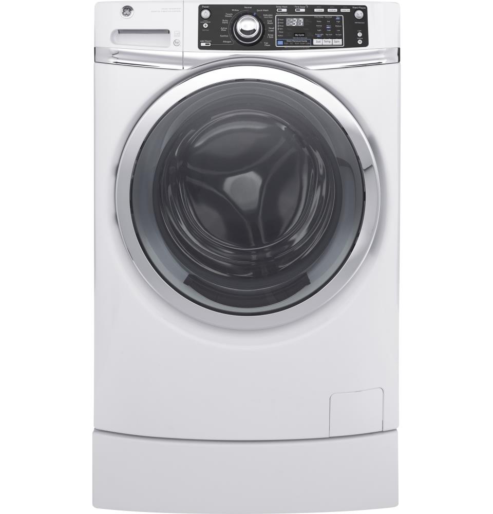 Ge 49 Cu Ft High Efficiency Front Load Washer White Energy Star In The Front Load Washers