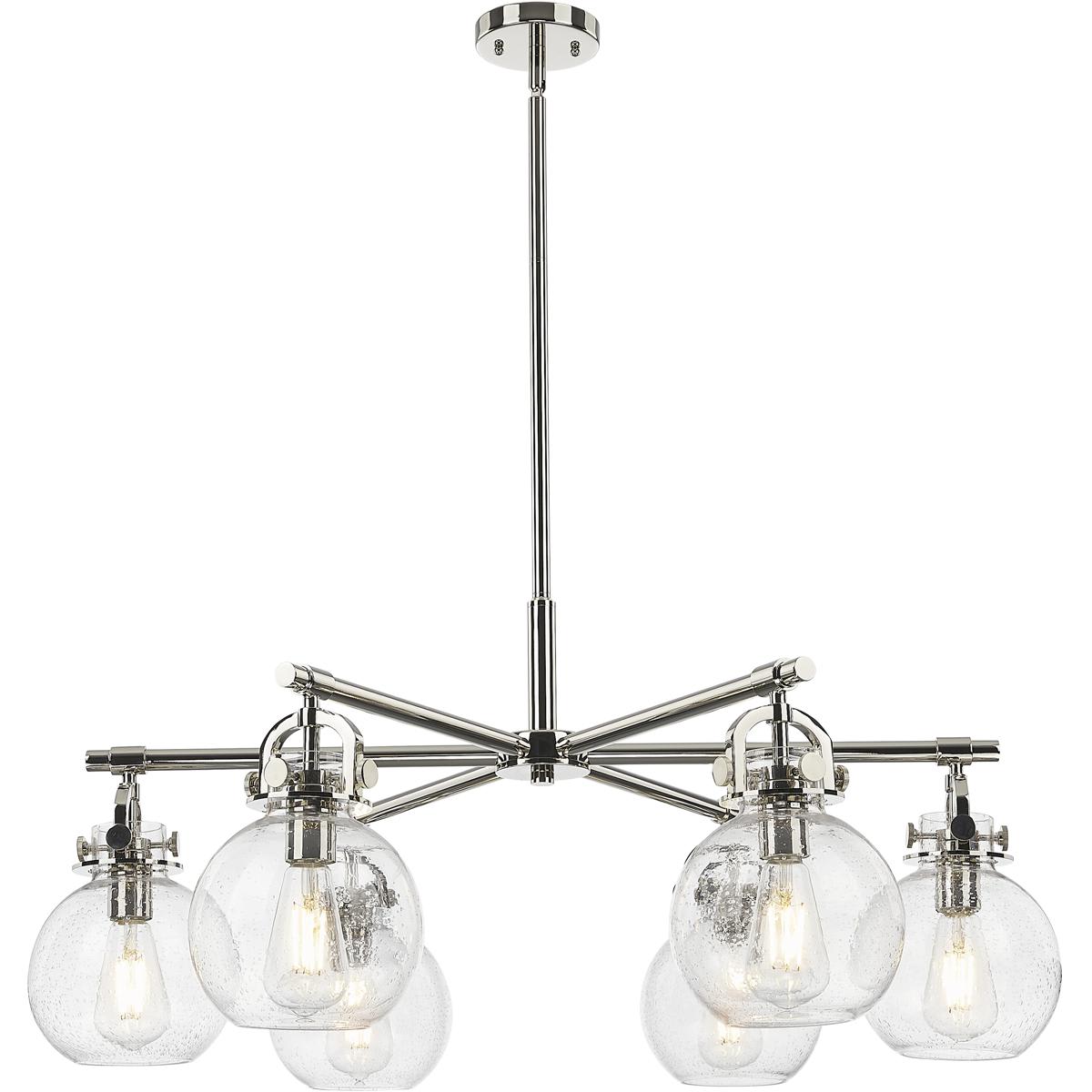 Innovations Lighting - 410-6CR-PN-G410-7SDY Newton Sphere Chandelier Polished Nickel