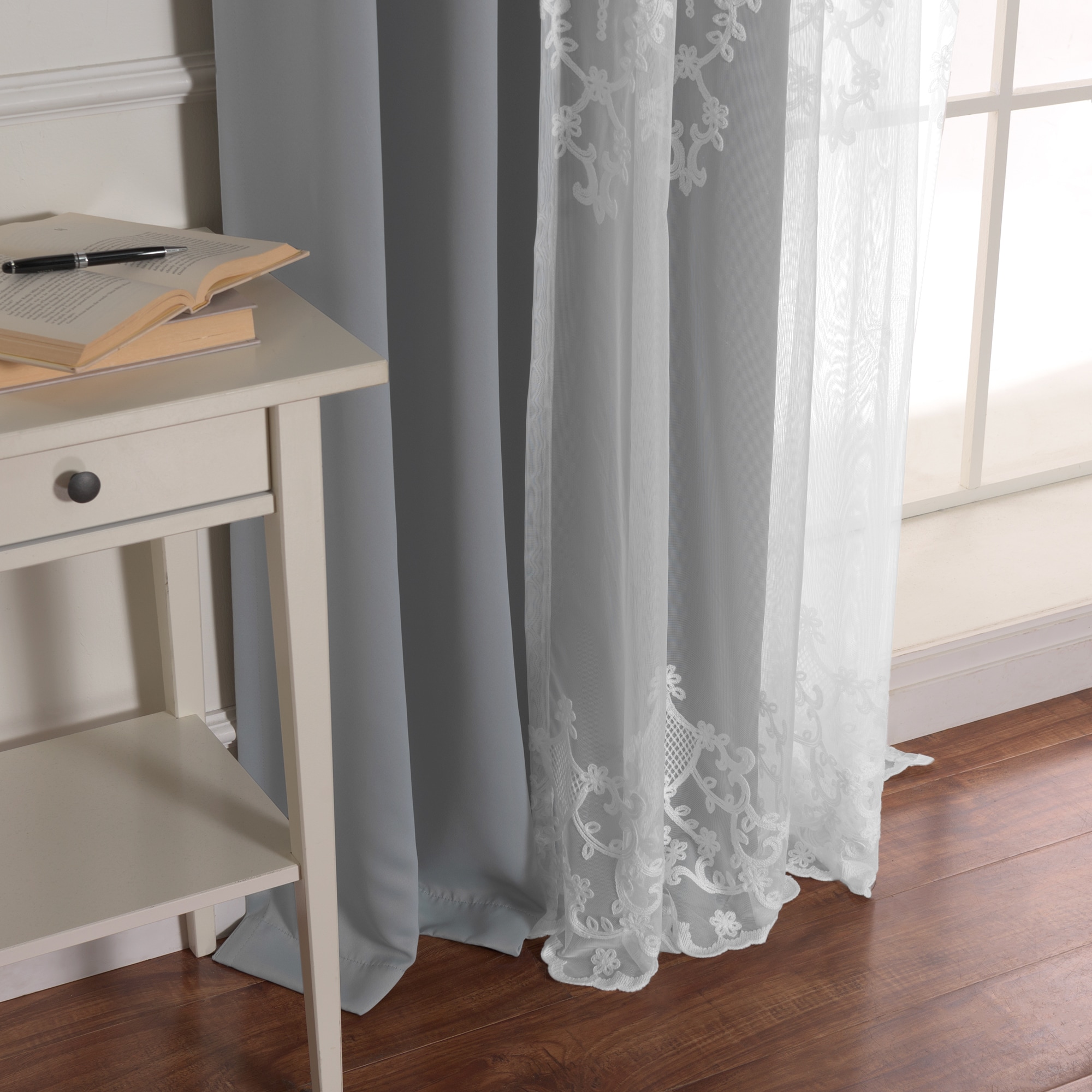 Best Home Fashion MM-DAMAS-84-GREY curtains - View #4