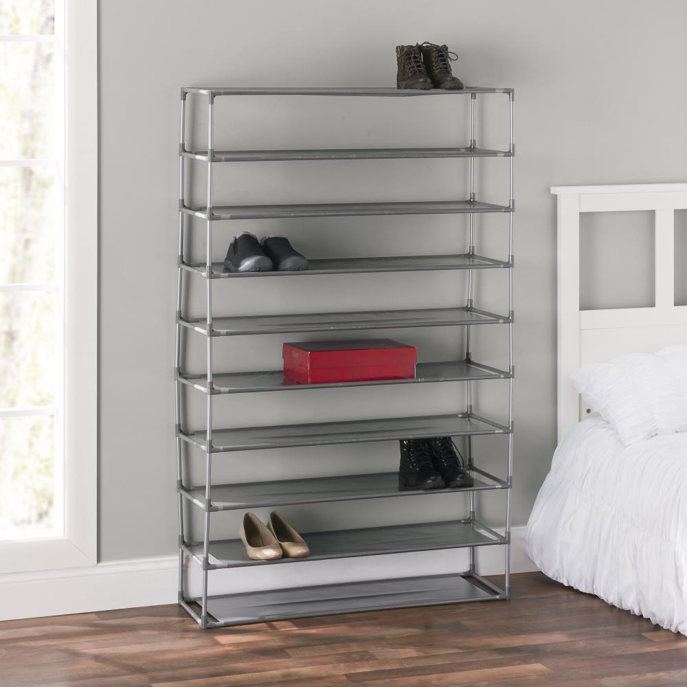 ARC Advanced Royal Champion 65-in H 10 Tier 40 Pair Black Plastic Shoe Rack  in the Shoe Storage department at