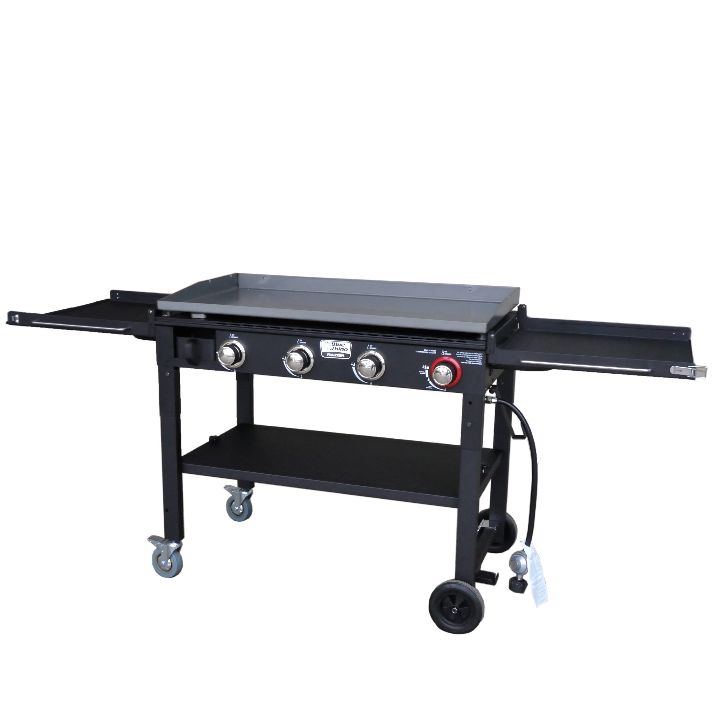 Neo Gas BBQ Grill 4 + 1 Burner Side Stainless & Cover - Neo Direct