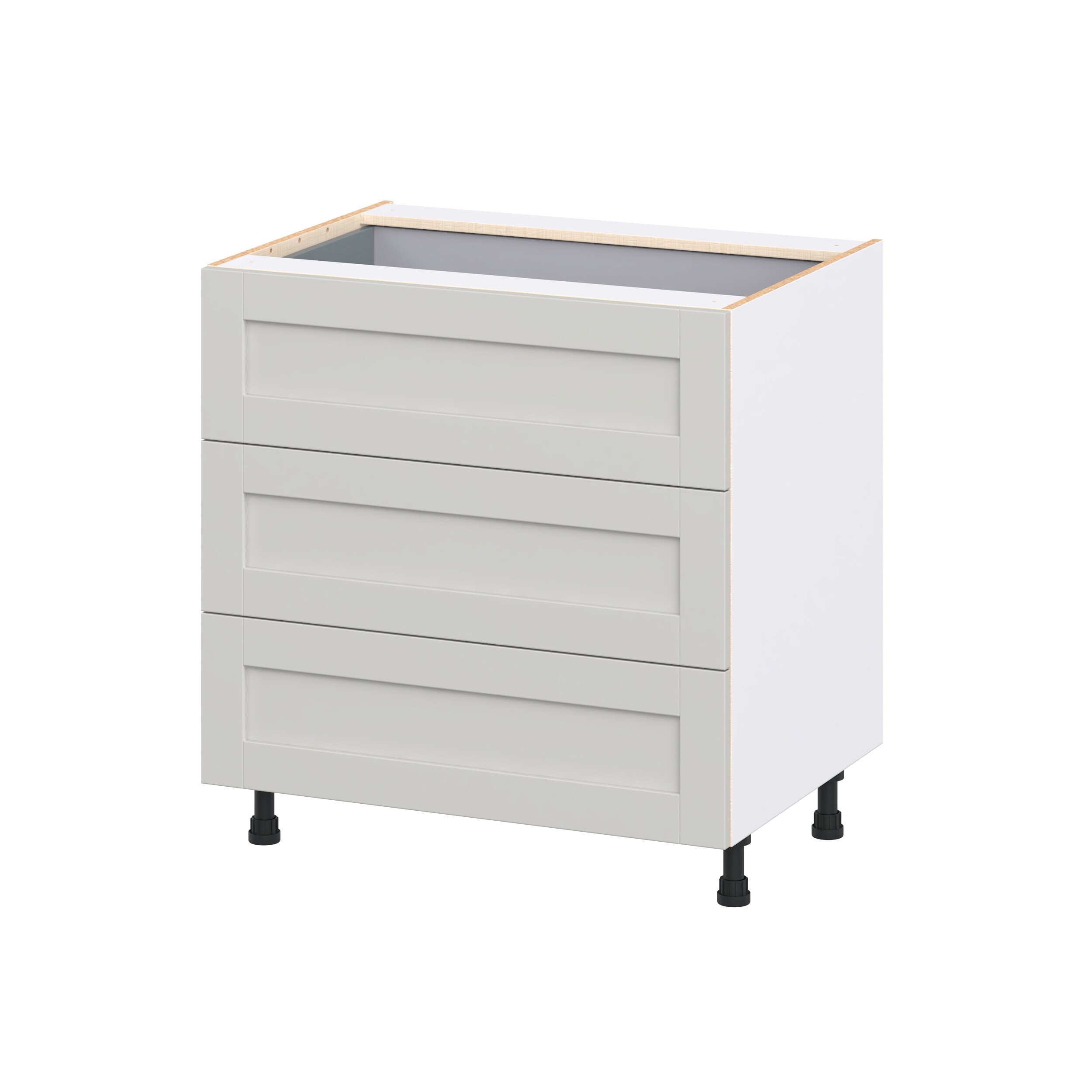 Hugo&Borg DSB3DA33I1-CH Charlesberg 33-in W x 34.5-in H x 24.5-in D Light Gray 4 -Drawers Drawer Base Fully assembled Cabinet Recessed Panel Shaker