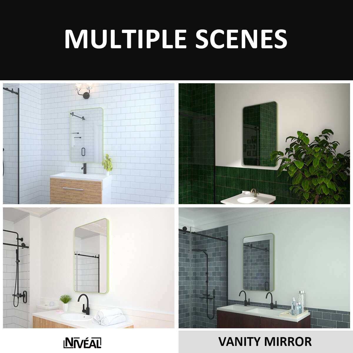 Forclover TAK-FMR2436MG Framed-Bath-Mirrors - View #10