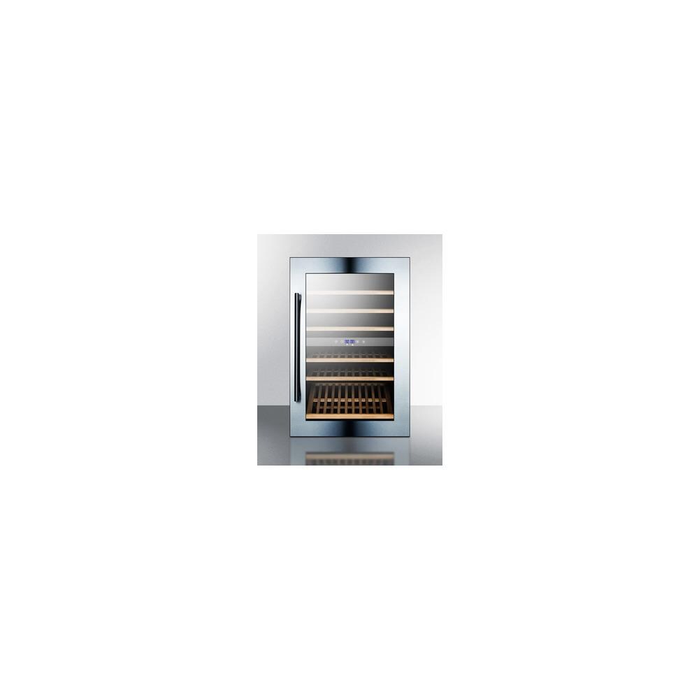 Summit Appliance SMMA1477  VC60D 24 in. Freestanding Wine Cooler with Digital Controls and LED Lighting, Unfinished- 51 Bottle