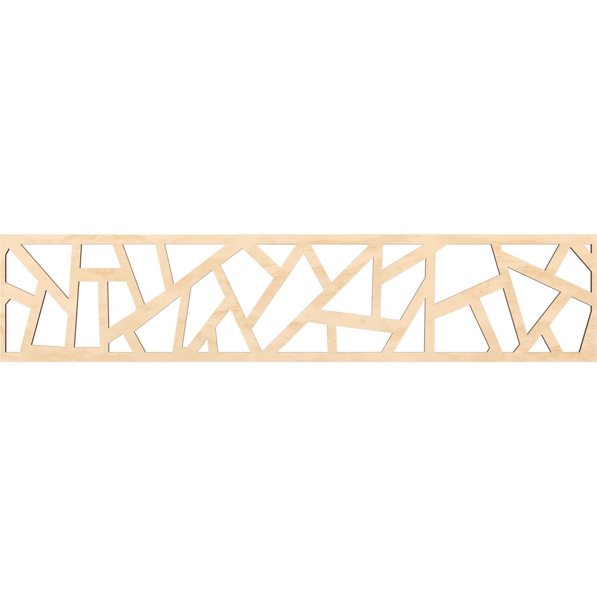 Ekena Millwork MLDA10X46HSBBI Harrisburg Fretwork Flat Trim 10-in x 3.9-ft Birch Brown Unfinished 2156152 Pierced Wall Panel Moulding