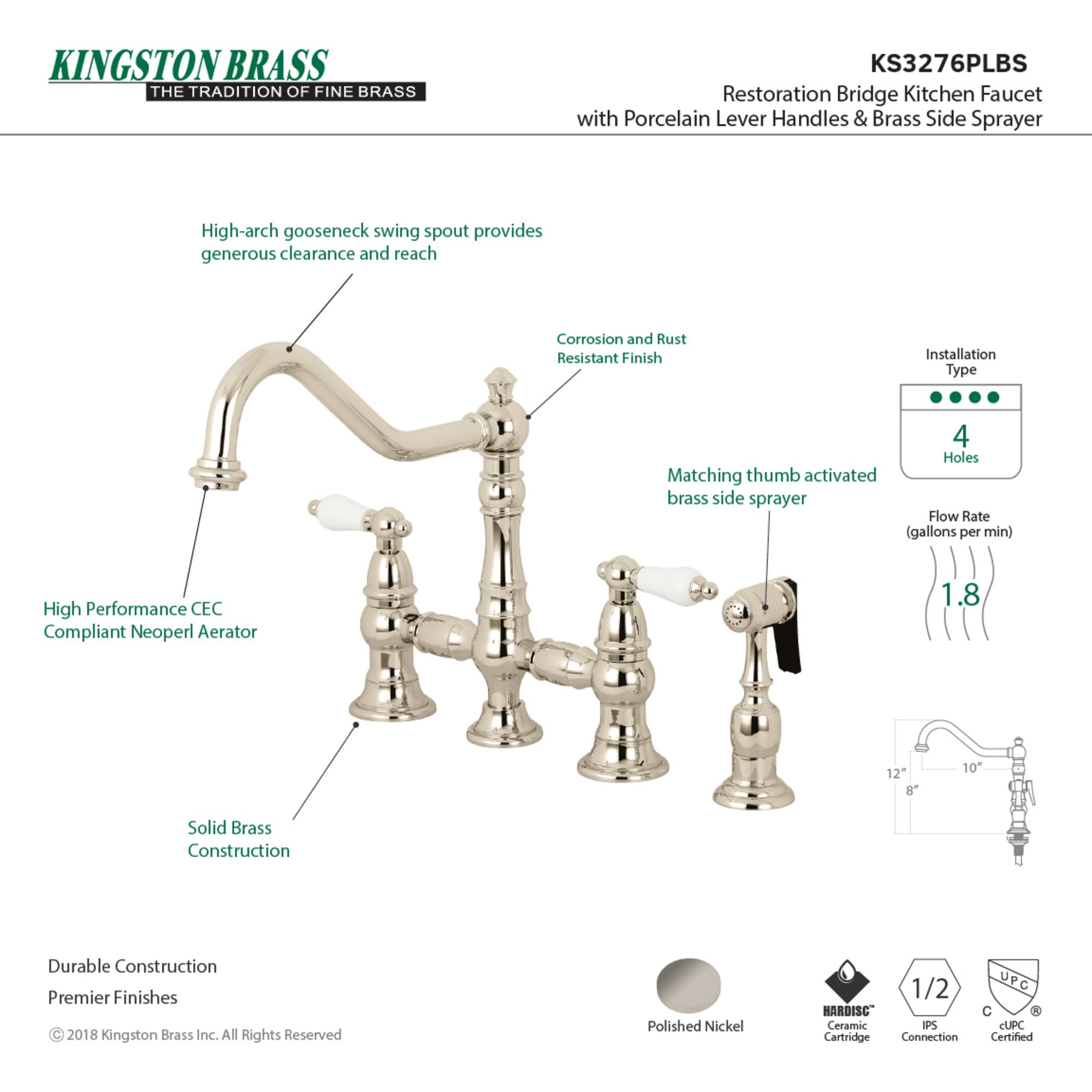 Kingston Brass WLKS3276PLBS Kitchen-Faucets - View #3