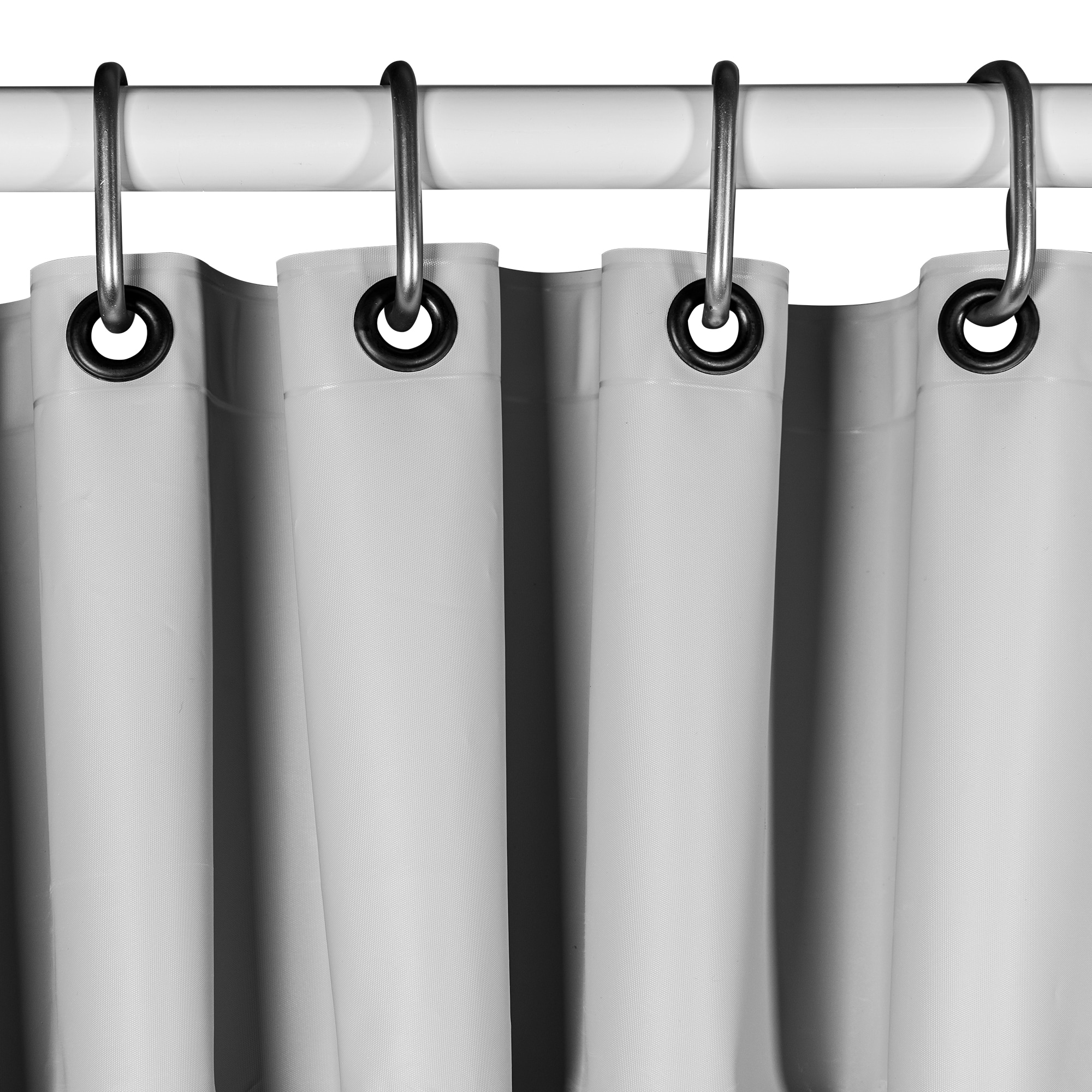 Moorefield LS422GRY 72 W x 72 L Gray Solid Mildew Resistant EVA/PEVA Shower liner