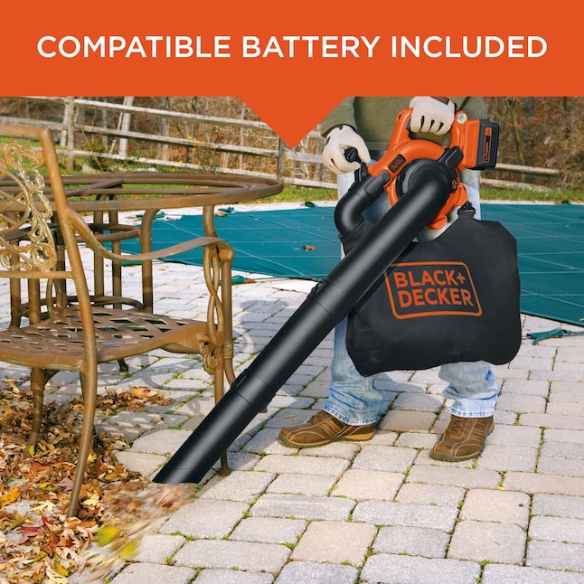 BLACK+DECKER 40-volt Max 85-CFM 120-MPH Battery Handheld Leaf Blower 1.5 Ah  (Battery and Charger Included) in the Leaf Blowers department at