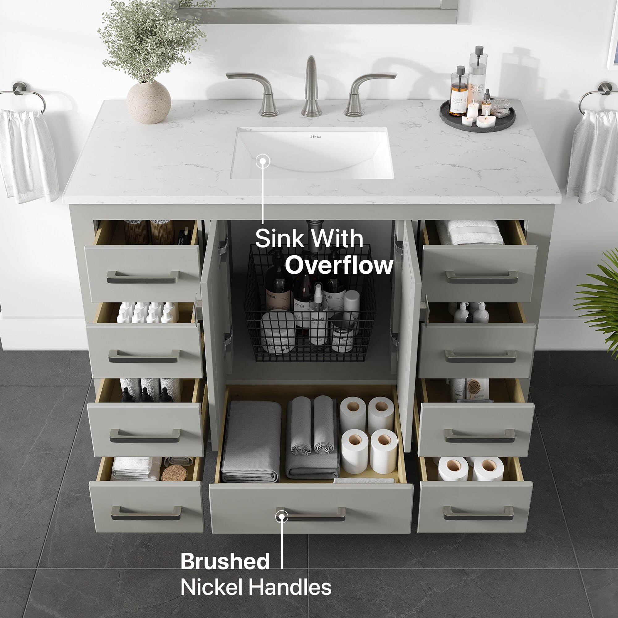 Eviva EVVN412-42GR-Q Bath-Vanity-Combo - View #3