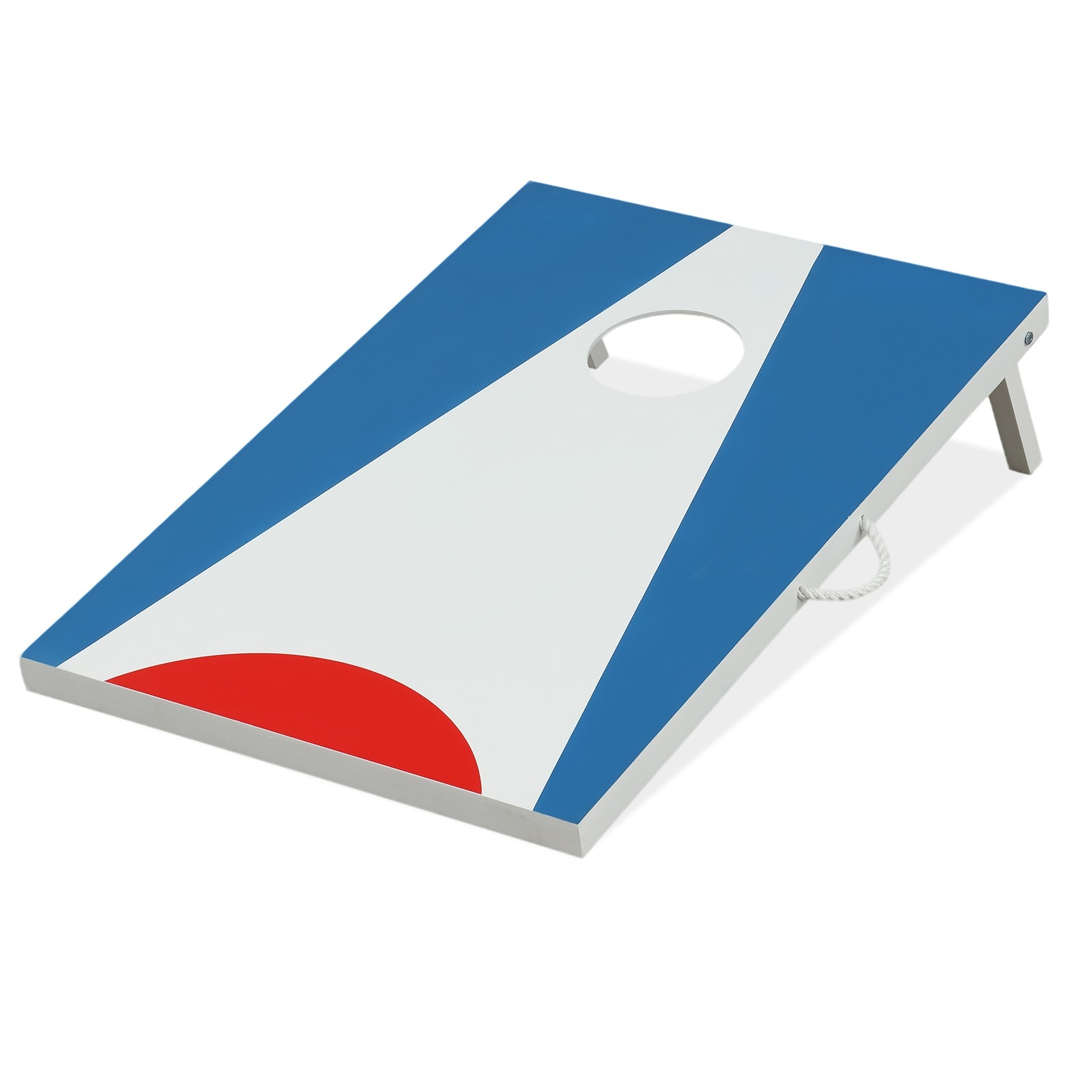 Slickblue D-CO-LB75383PS Portable Cornhole Board - Folding Toss Game with 8 Bean Bags for Backyard Lawn Patio or Beach