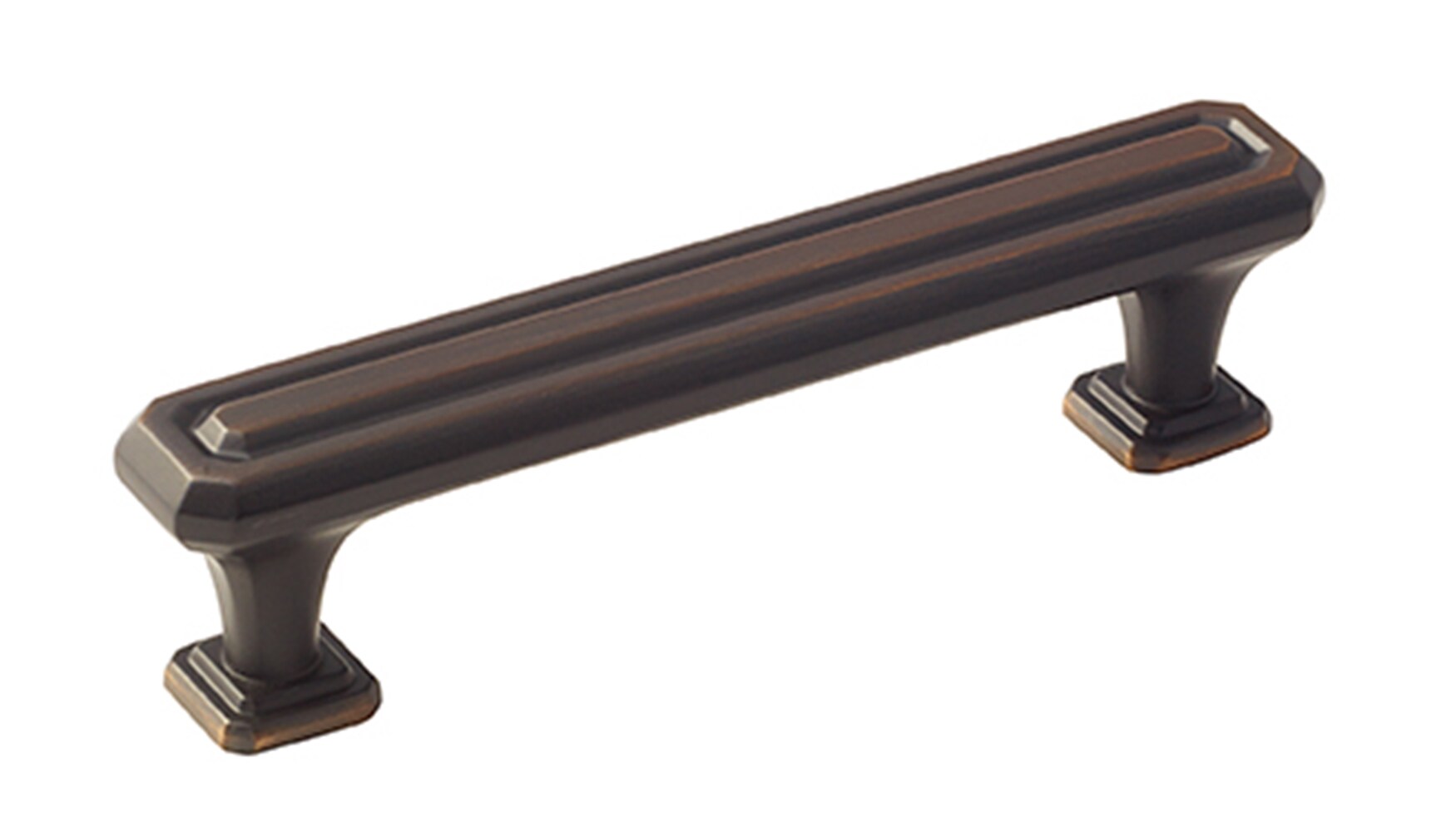 Amerock BP36548ORB 3-3/4-in Center-to-Center Oil-Rubbed Bronze Wells Bar Cabinet Pulls