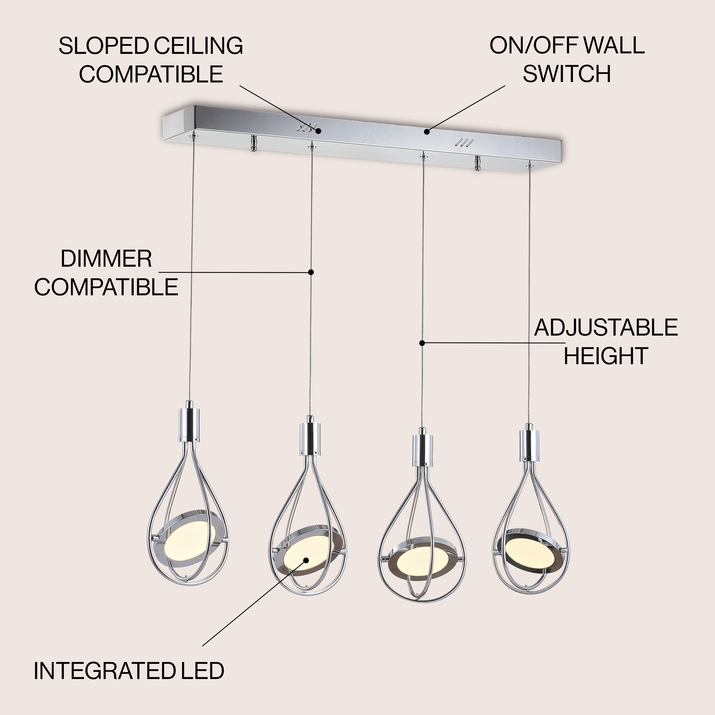 JONATHAN  Y JYL7034A Pendant-Lights - View #2