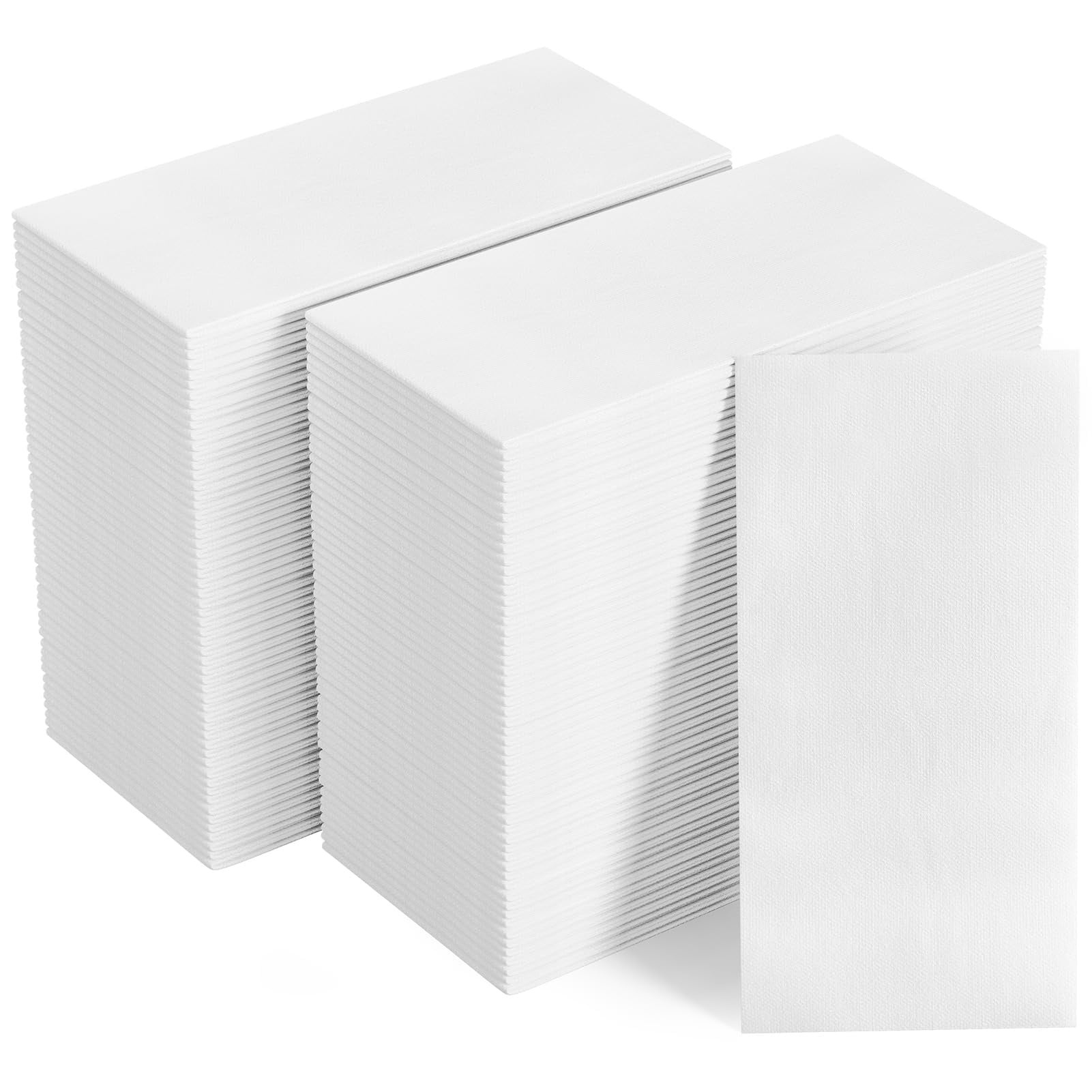 Oyezvary  480 Pack Disposable Bathroom Napkins Linen Feel Soft Absorbent Paper Guest Towels White 12 x 17 Inch for Kitchen Dinner Event Parties