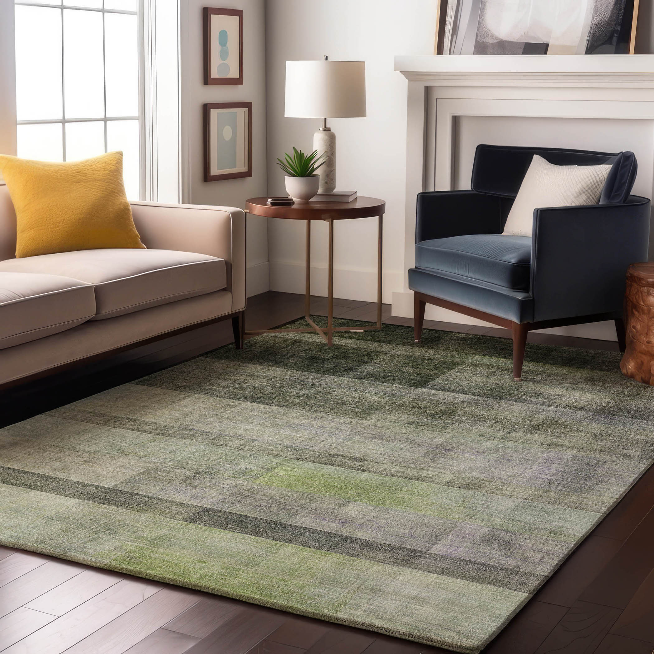Addison Rugs AMF510TE10X14 Mayfield AMF510TE 10 x 14 (ft) Loomed Polyester Teal Rectangular Indoor Abstract Machine washable Area rug