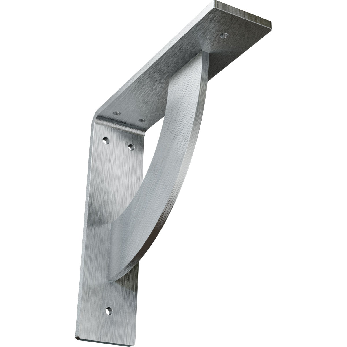 Ekena Millwork BKTM02X08X08BUCRS Bulwark 8-in x 2-in x 8-in Plain steel Steel Countertop support bracket