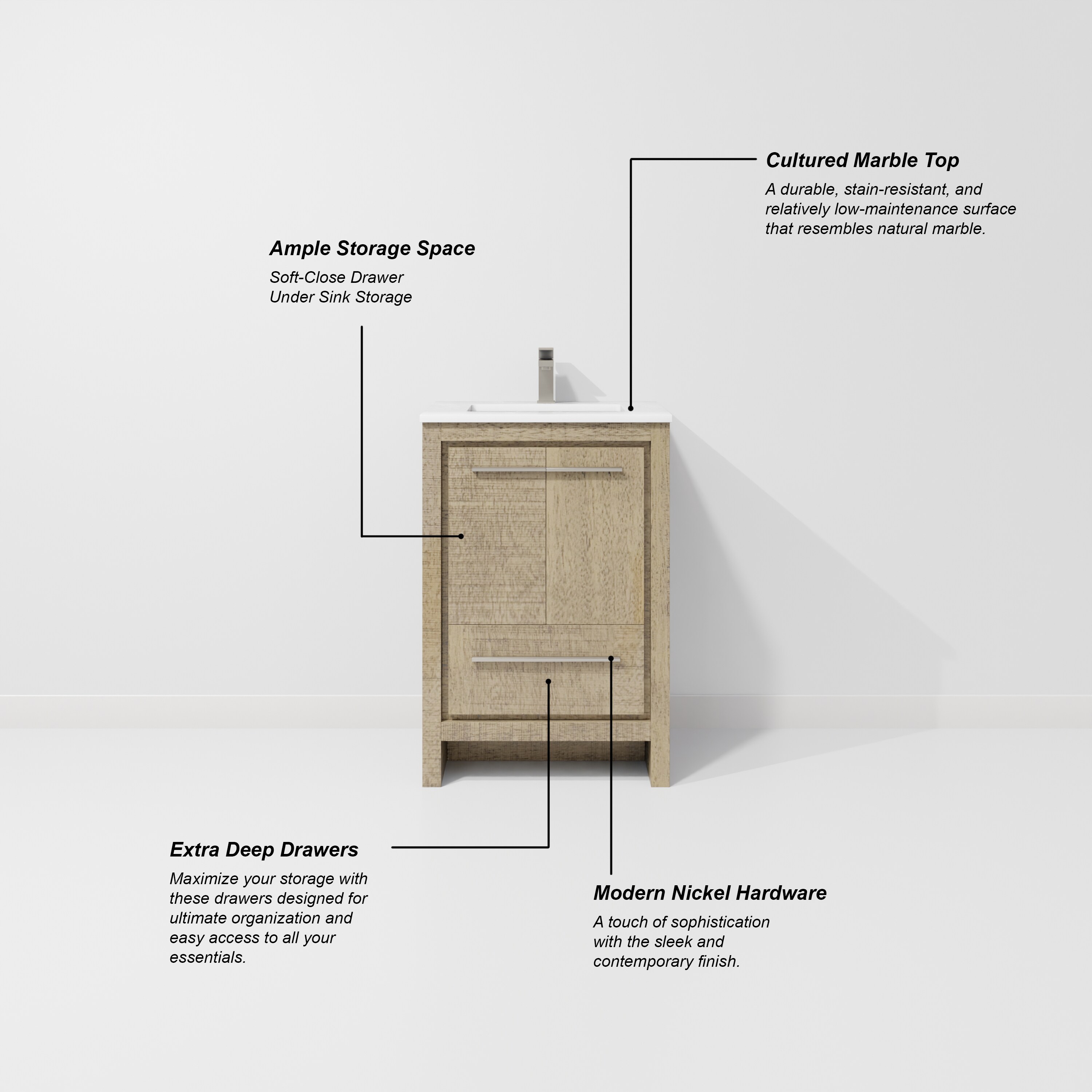 Lexora LVLF24SRA303 Bath-Vanity-Combo - View #9