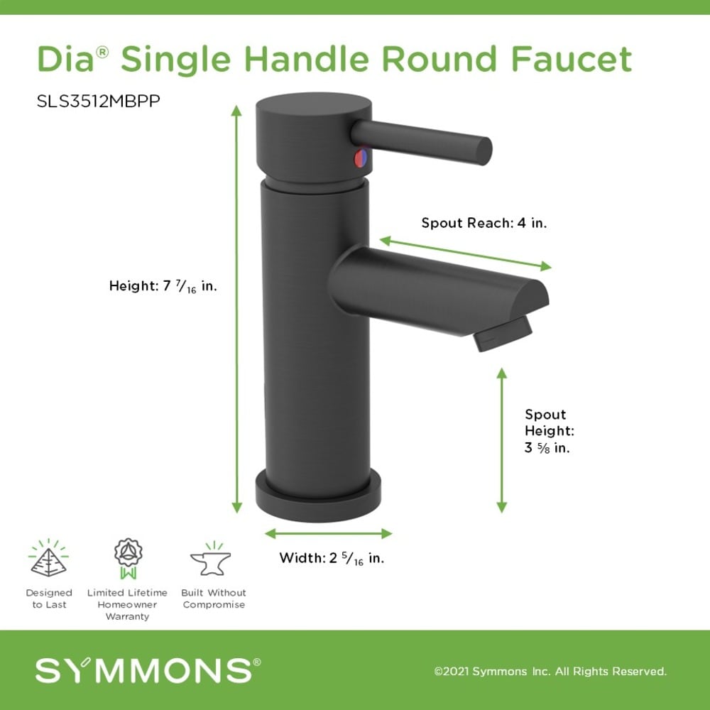 Symmons SLS3512MBPP Lavatory-Faucets - View #4