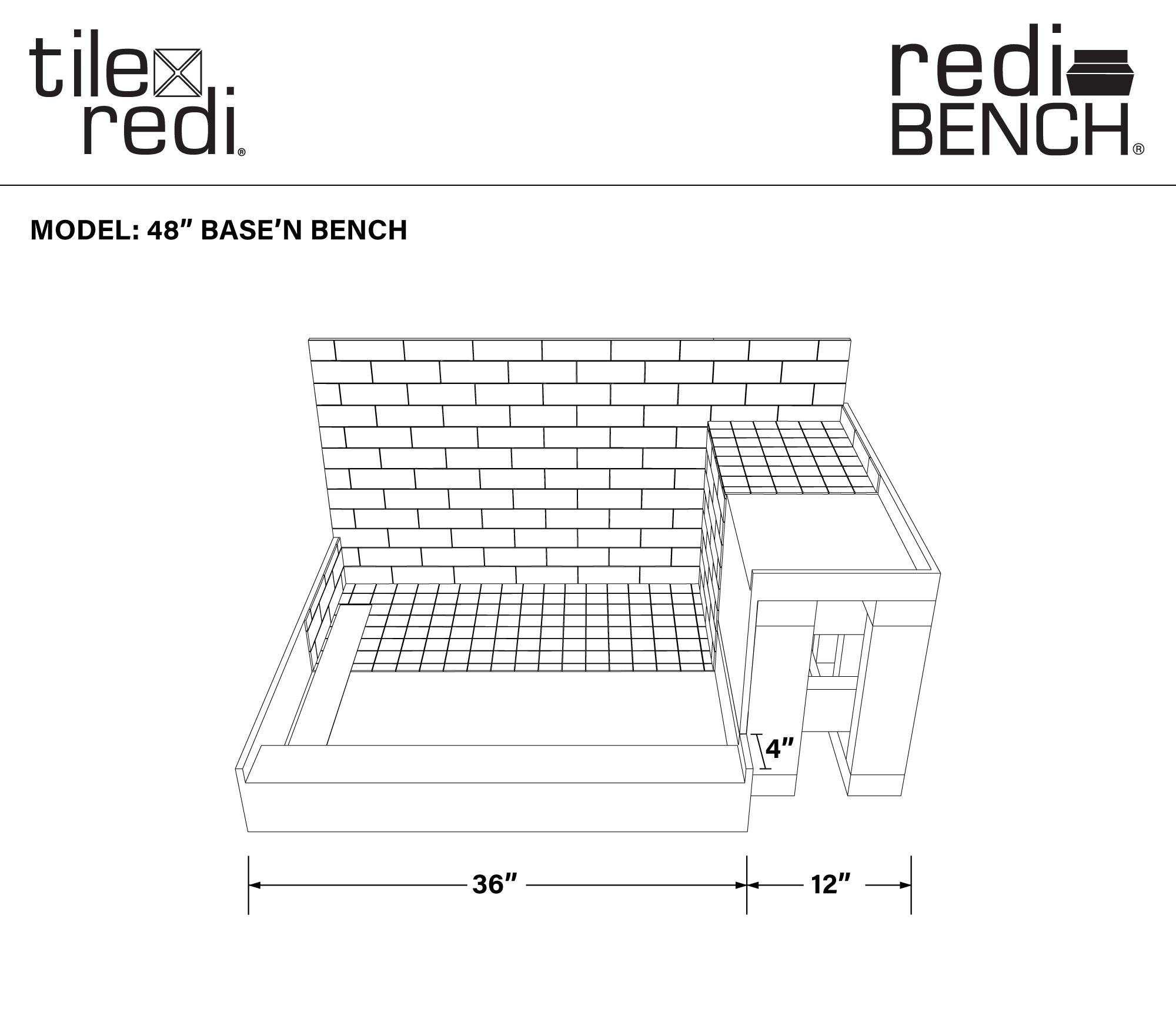 Tile Redi WF3636L-RB36-KIT Shower-Floors - View #3