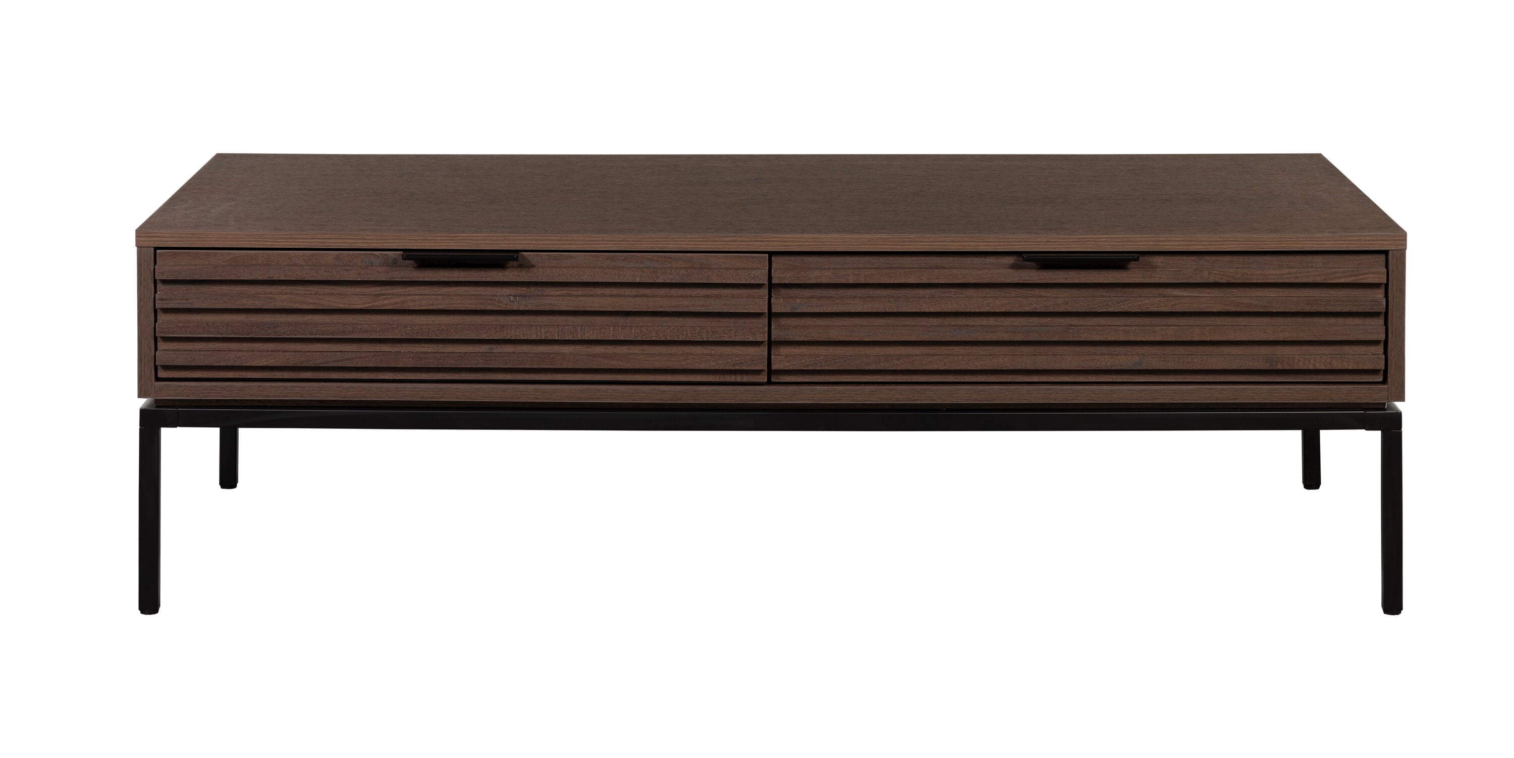  BS-8156-BRW Smoked Oak Oak Wood veneer Modern Coffee Table with Storage