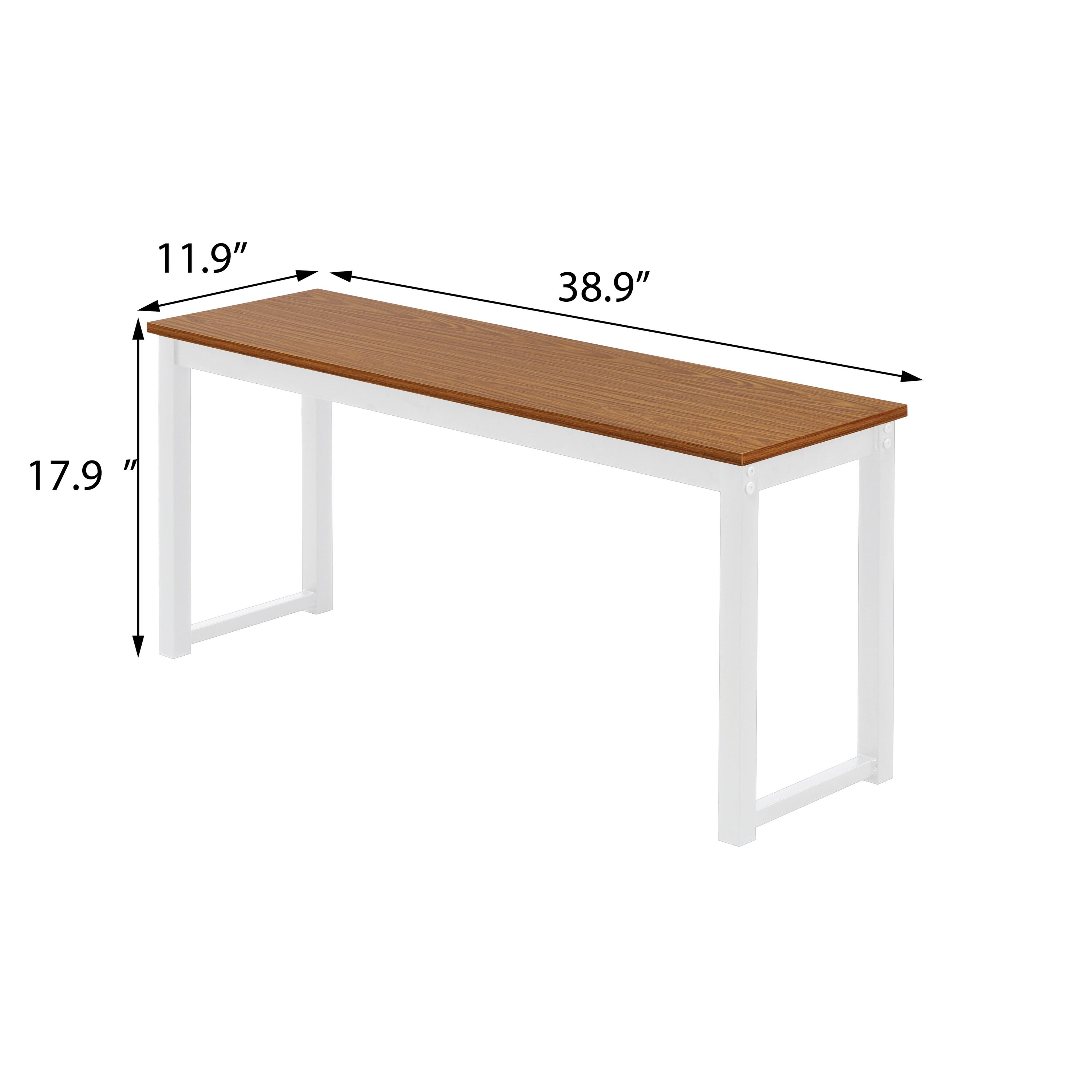 CASAINC White Contemporary/Modern Dining Table, Mdf with Metal Base in ...