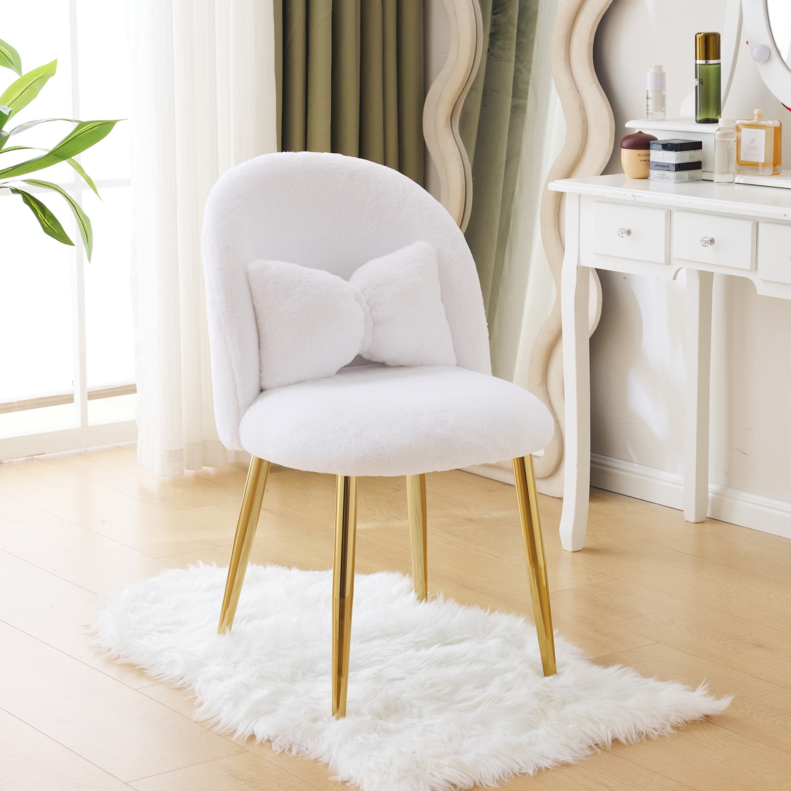 Outopee LO1G98000145 Casual White Accent Chair