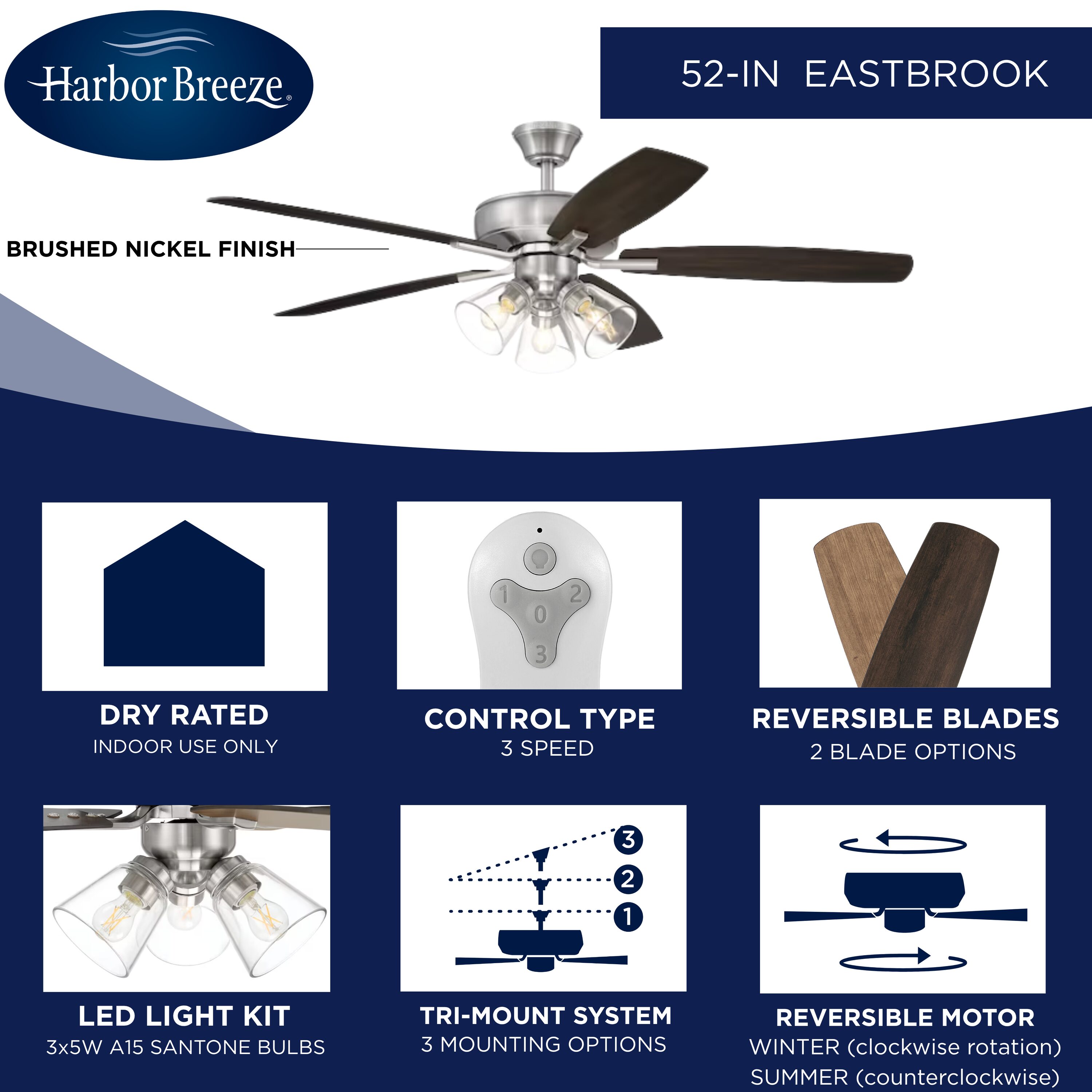 Harbor Breeze EST52BNK5LR Ceiling-Fans - View #3