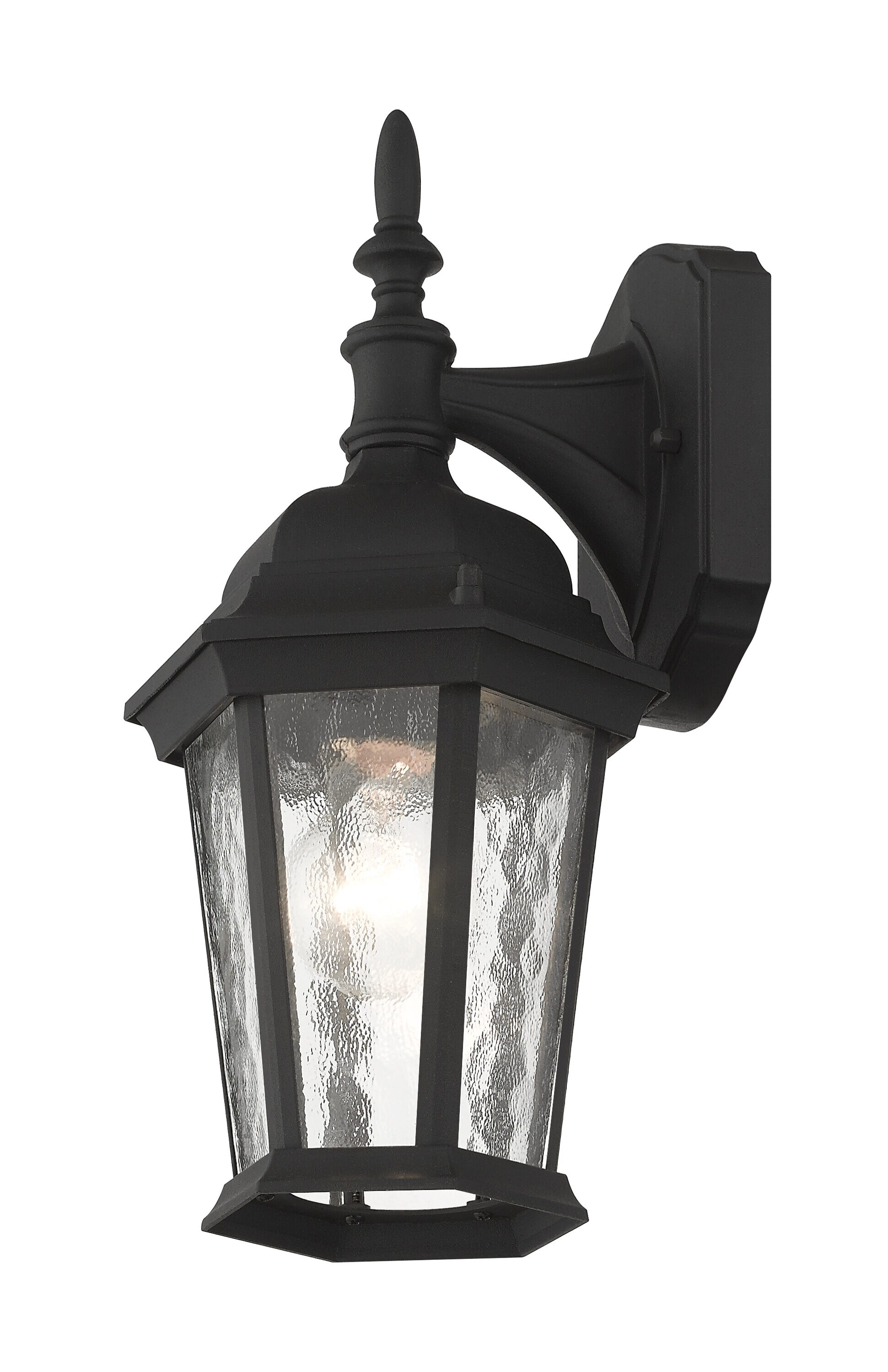 Livex Lighting Hamilton 1-Light 13.5-in Textured Black Outdoor